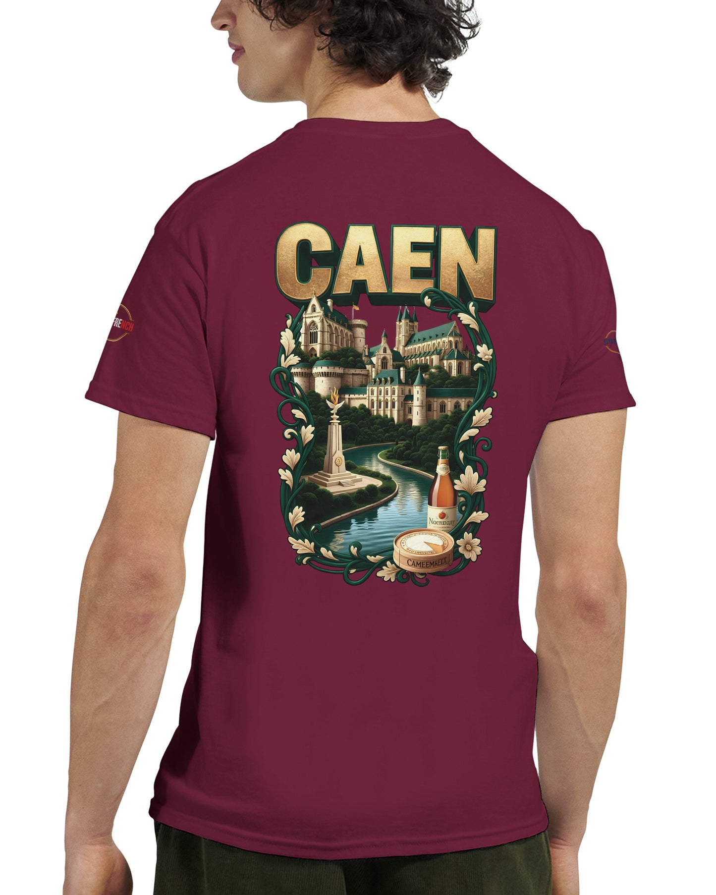 T-shirt Unisexe Caen - Ville de France - Design Classique en Coton