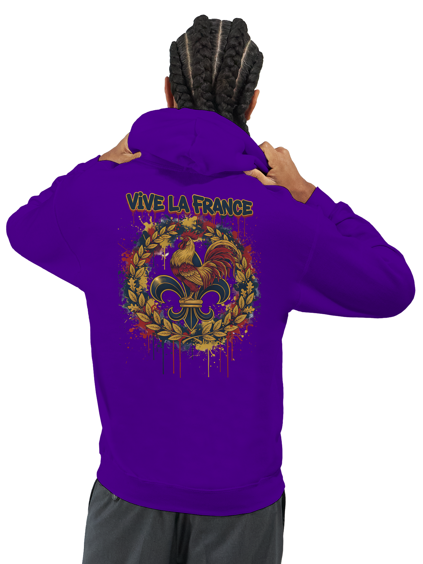 Sweat à Capuche Homme Vive la France – Confort et Style Tricolore