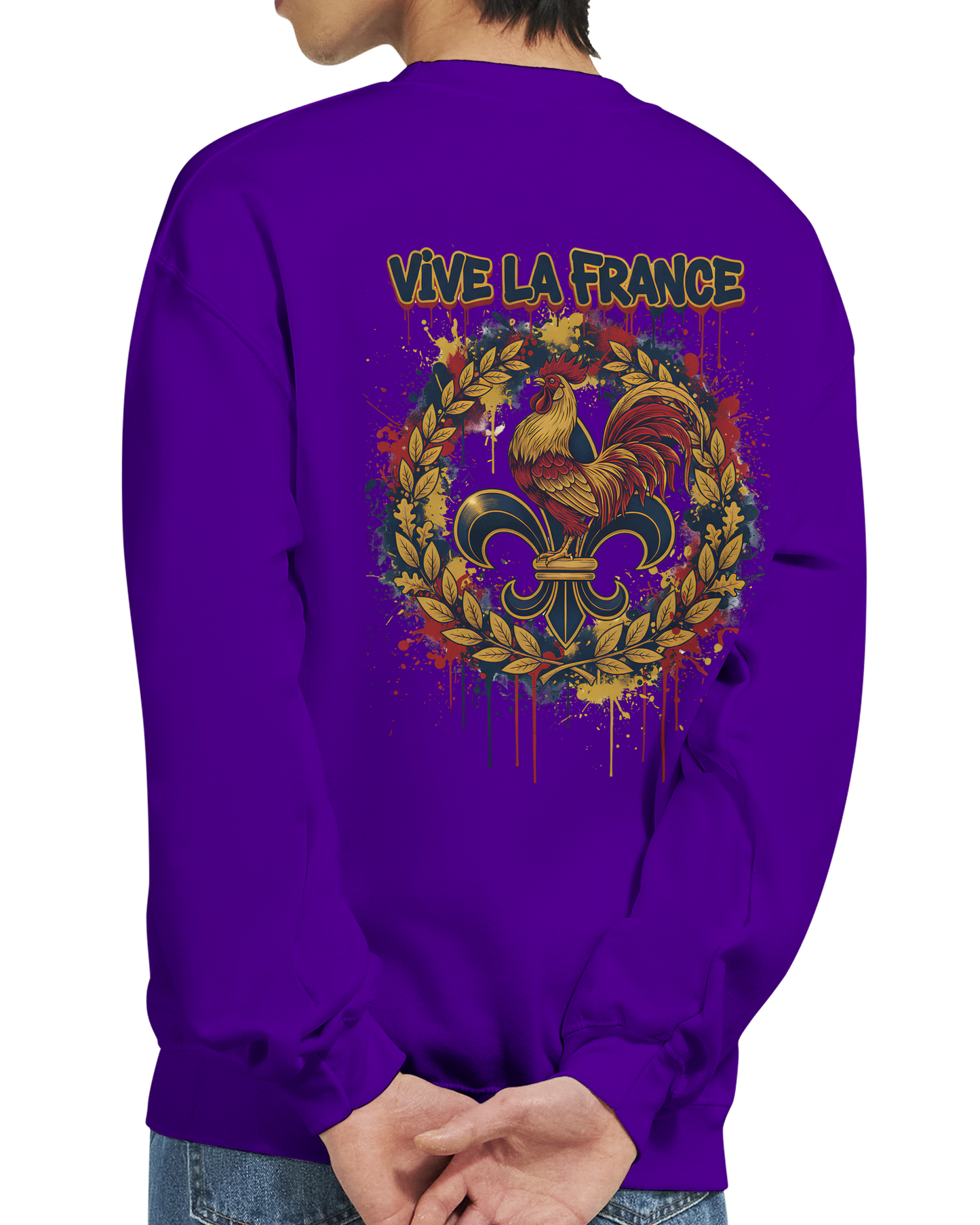 Sweat-shirt Homme Vive la France – Confort et Style Patriotique