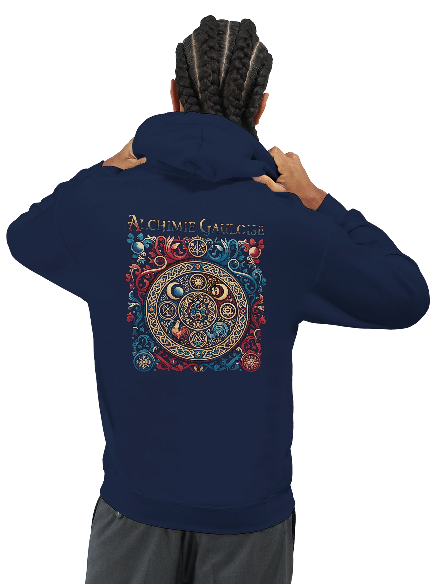 Sweat à capuche homme Alchimie Gauloise – Hoodie premium en coton mélangé