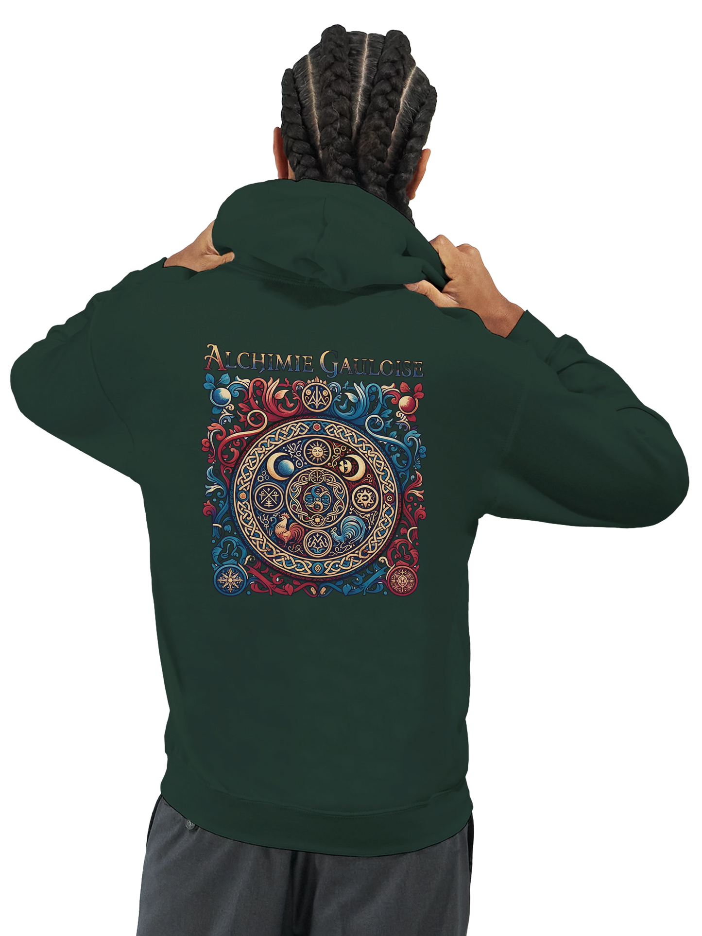 Sweat à capuche homme Alchimie Gauloise – Hoodie premium en coton mélangé