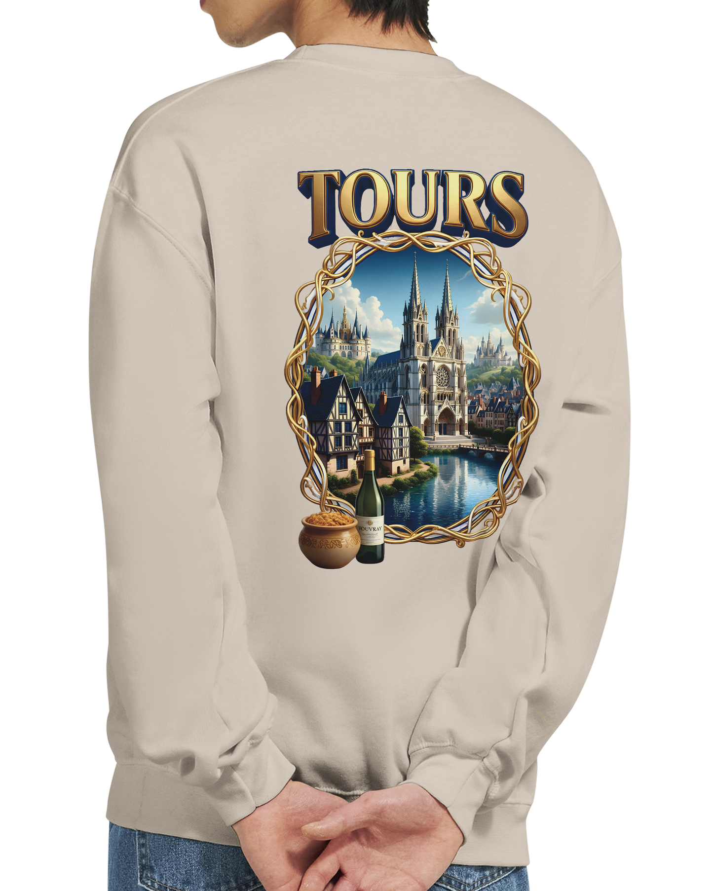 Sweat-shirt Unisexe Tours France - Classique et Confortable
