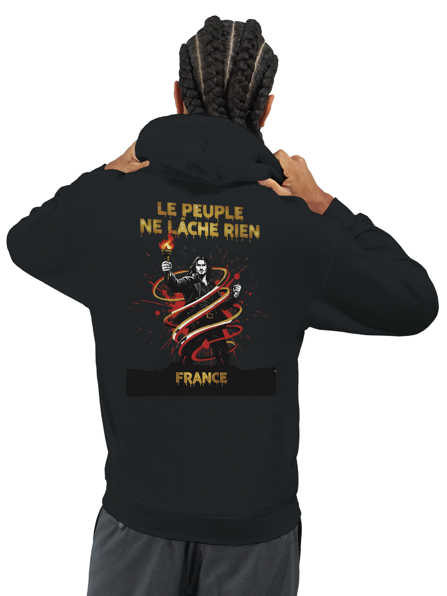 Sweat à Capuche Homme "Le Peuple Ne Lâche Rien" – Confort Premium