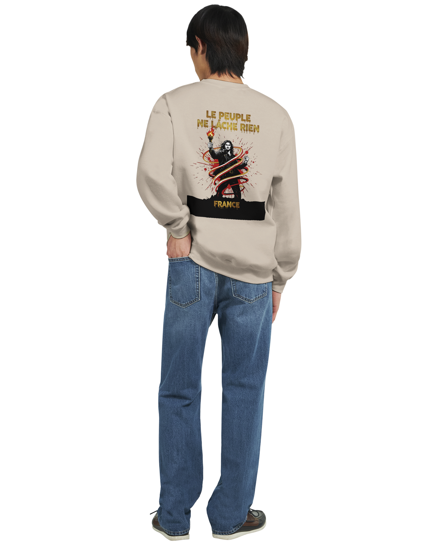 Sweat-shirt Homme 'Le Peuple Ne Lâche Rien' – Confort et Résistance