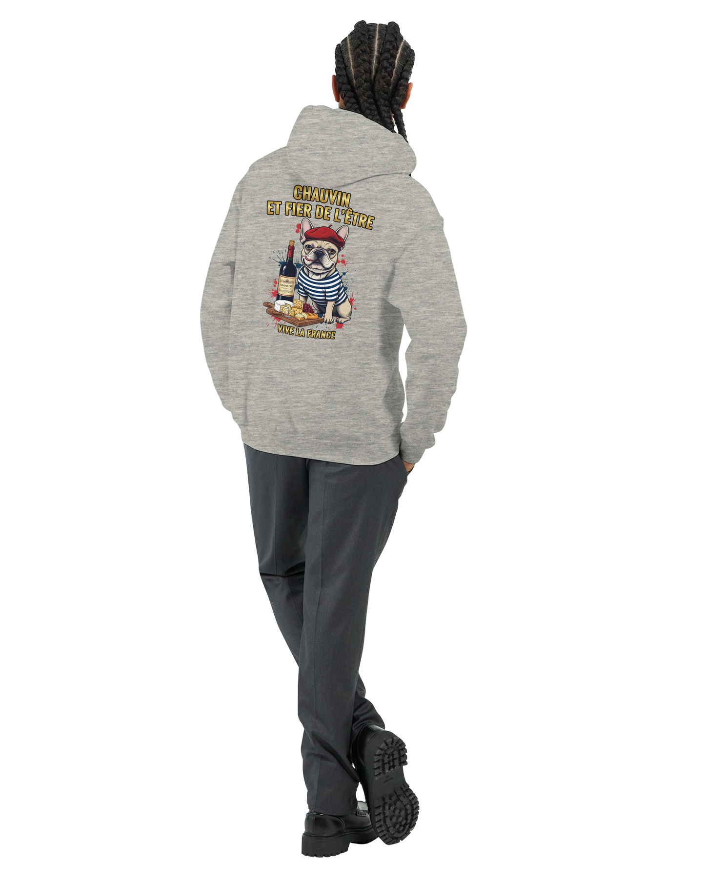 Sweat à Capuche Homme "Chauvin et Fier l'être" – Confort Premium et Design Patriotique