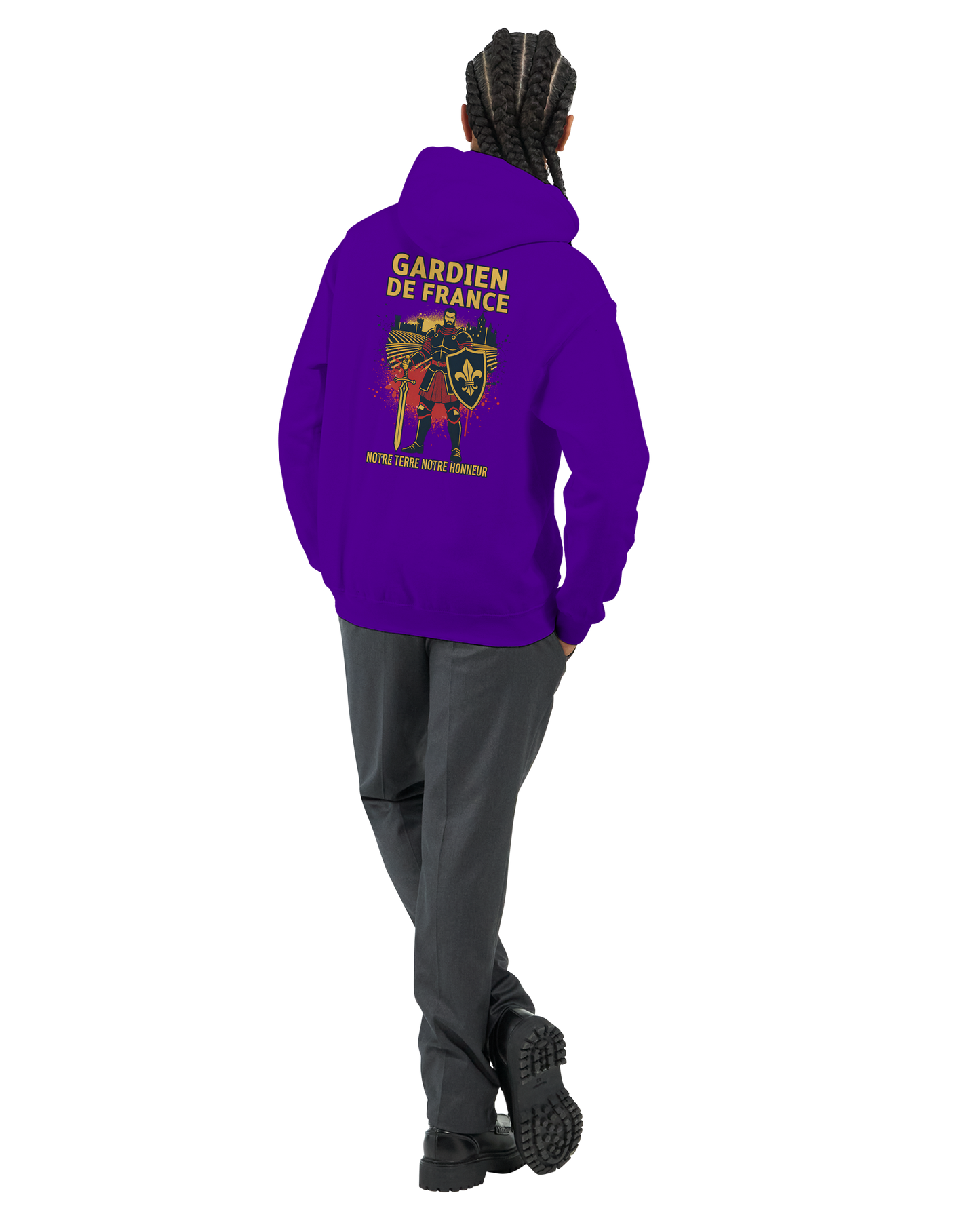 Sweat à capuche Gardien de France pour homme – Hoodie premium en coton mélangé