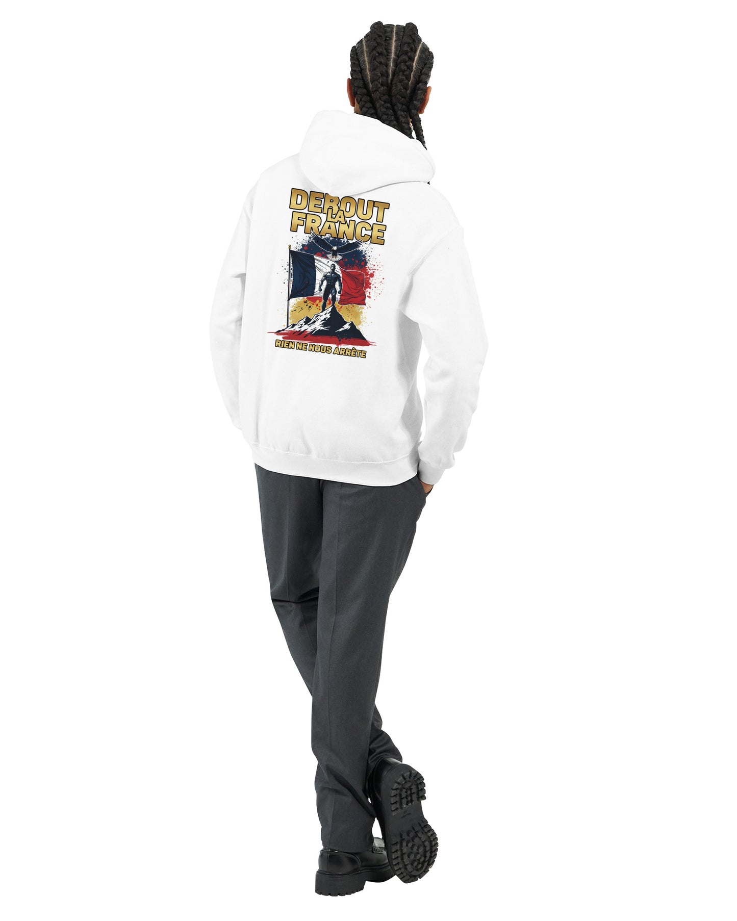 Sweat à capuche Debout la France pour homme – Hoodie premium en coton mélangé