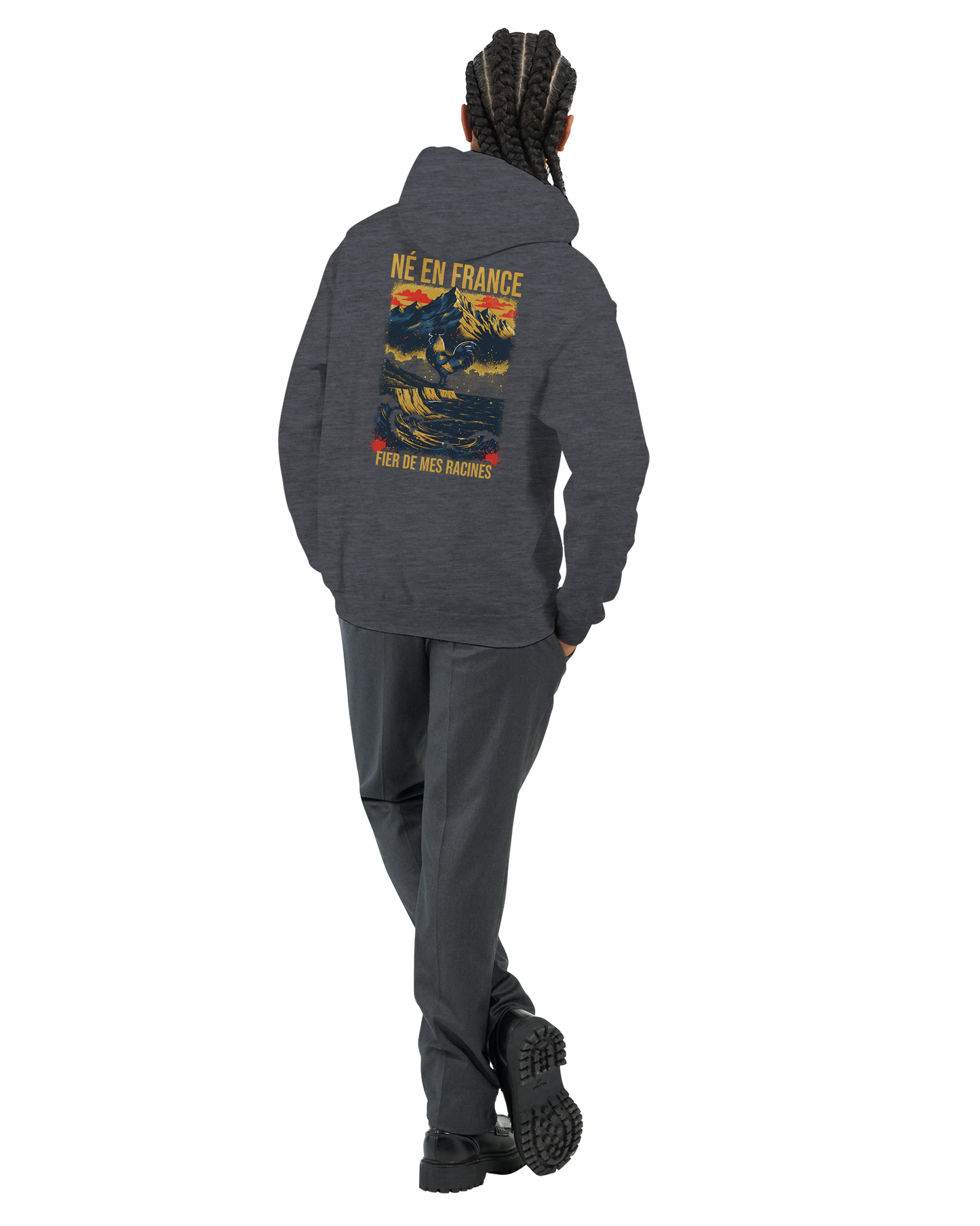 Sweat à Capuche Homme « Né en France » – Premium Confort et Style
