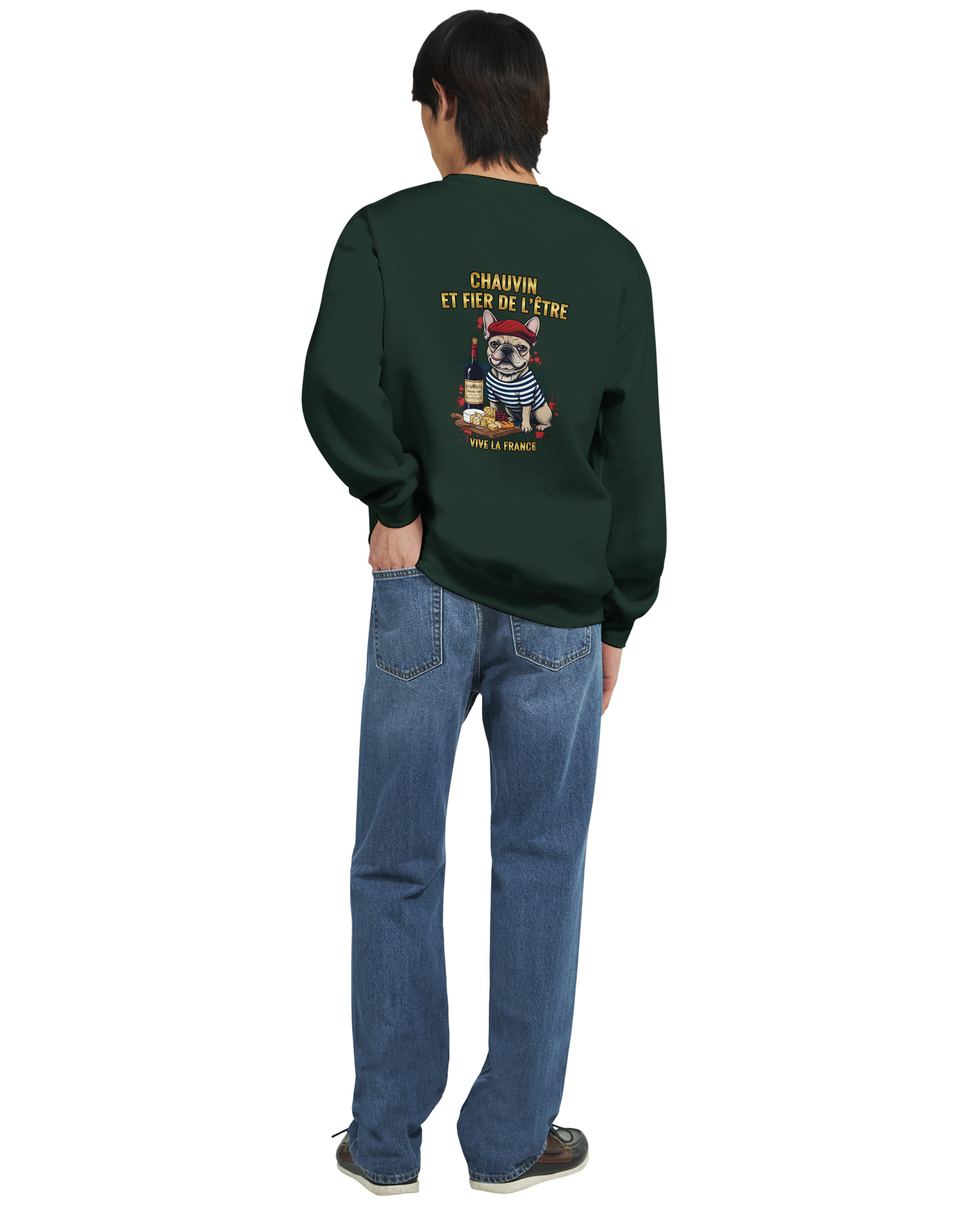 Sweat-shirt Chauvin et Fier de l'Être - Sweat à Col Rond Classique