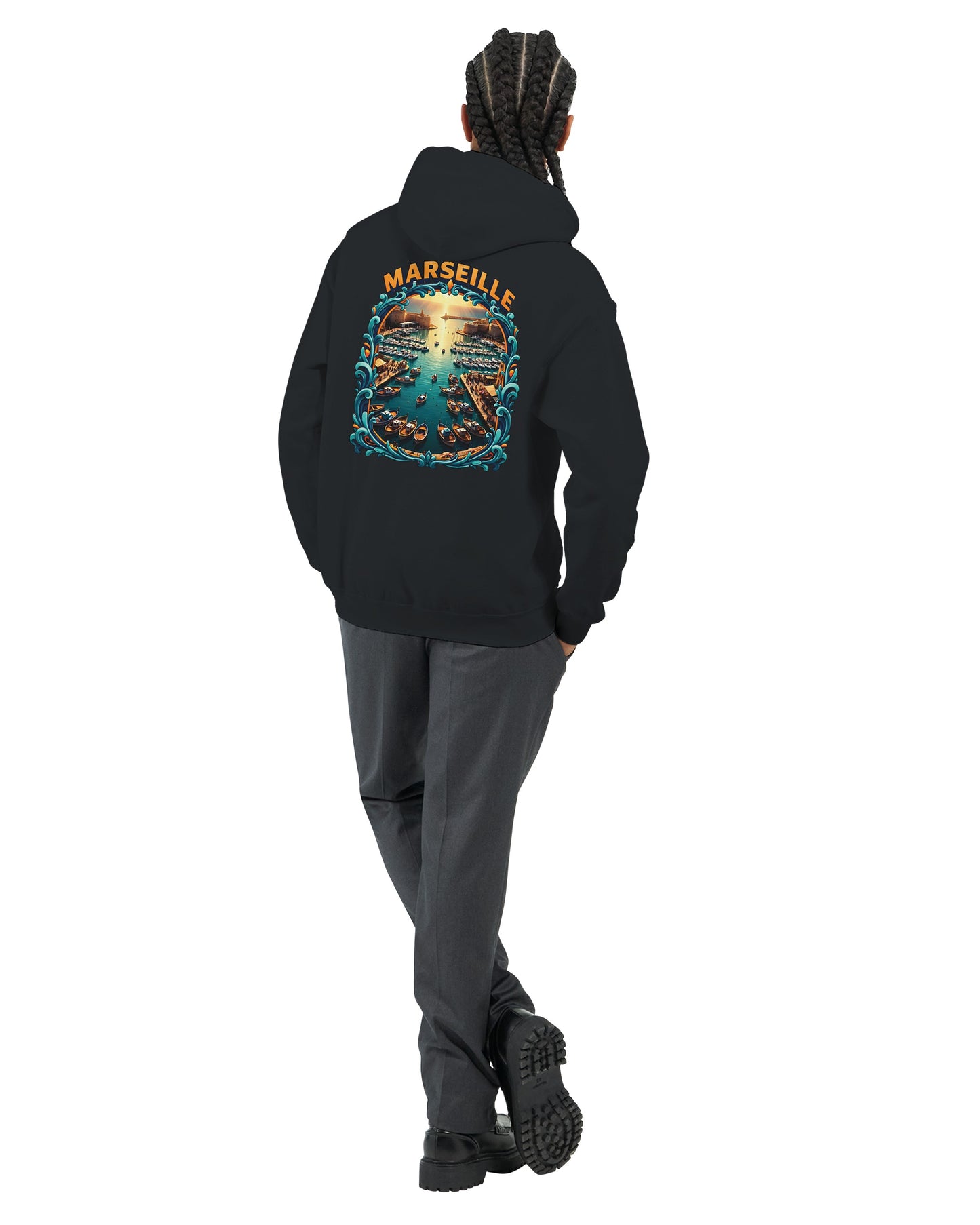 Sweat à capuche unisexe Marseille – Hoodie premium en coton mélangé