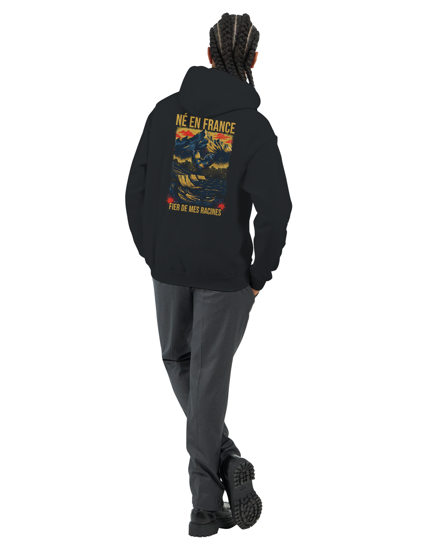Sweat à Capuche Homme « Né en France » – Premium Confort et Style