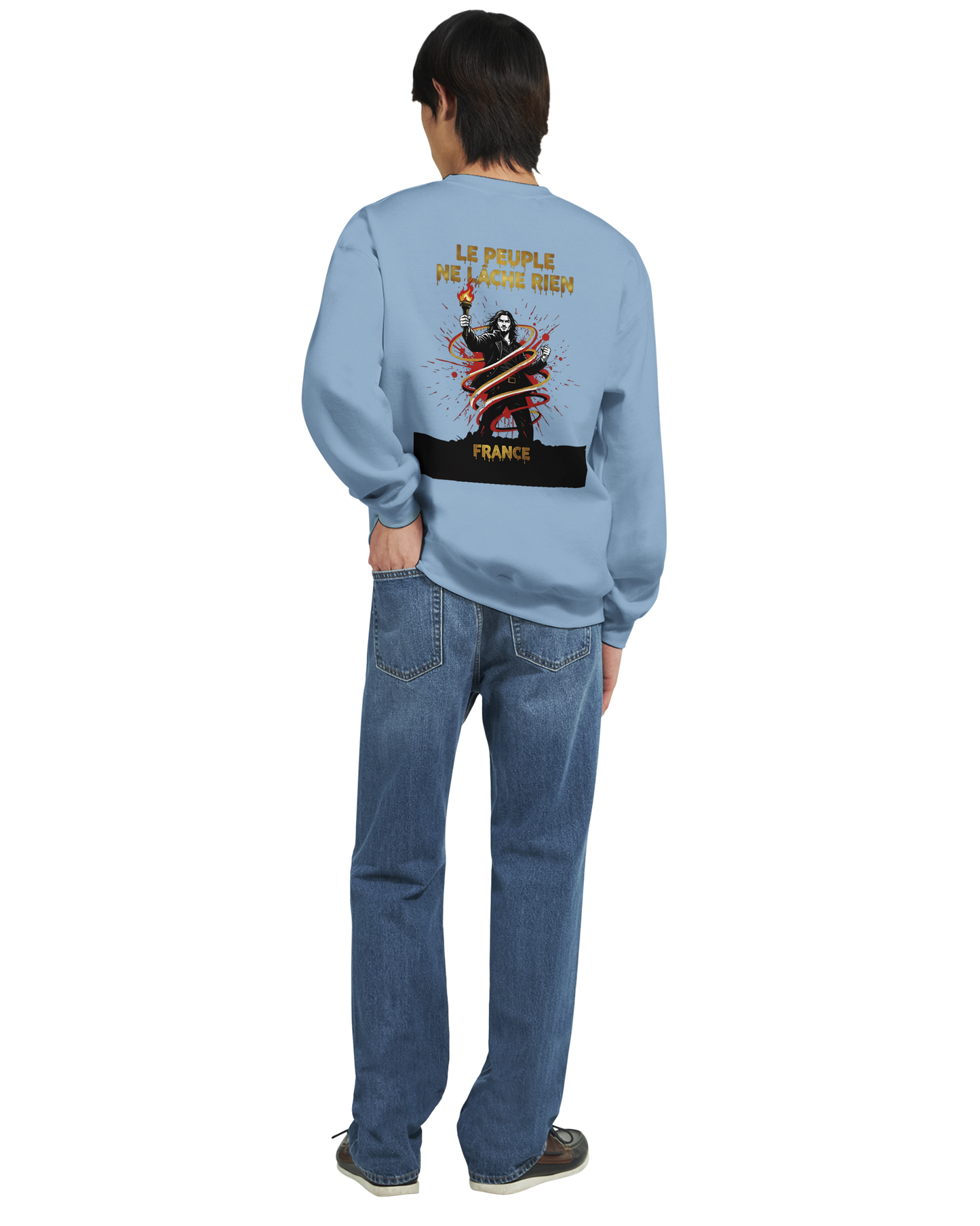 Sweat-shirt Homme 'Le Peuple Ne Lâche Rien' – Confort et Résistance