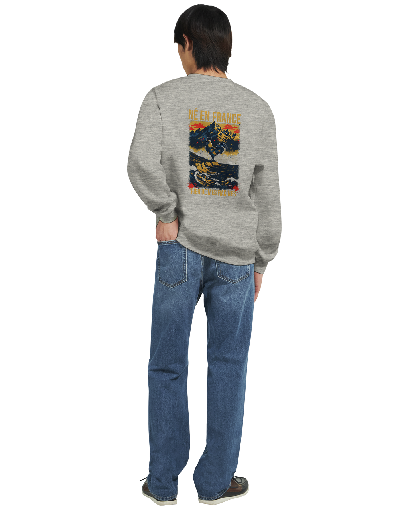 Sweat-shirt Homme « Né en France » – Confort Premium et Design Durable