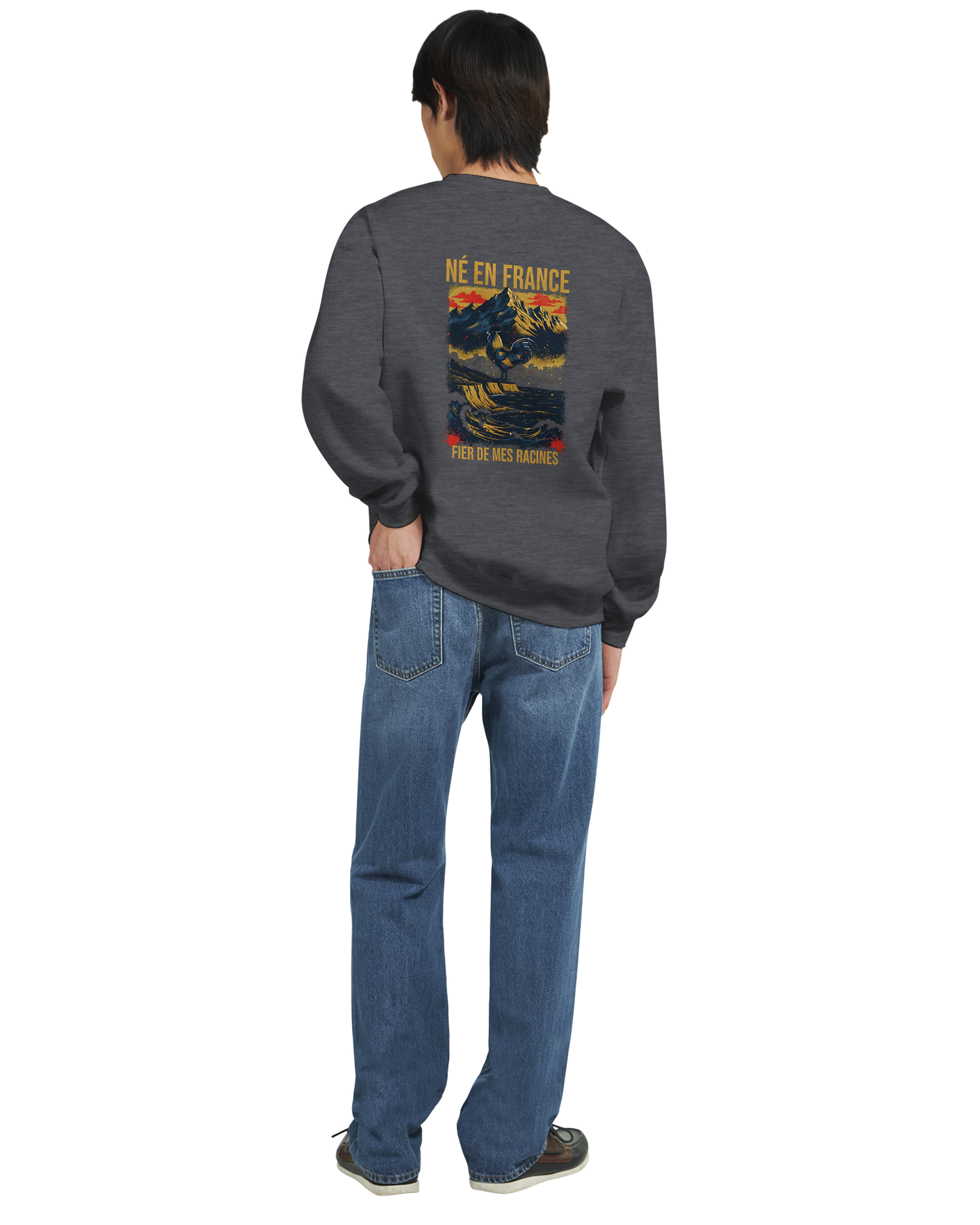 Sweat-shirt Homme « Né en France » – Confort Premium et Design Durable