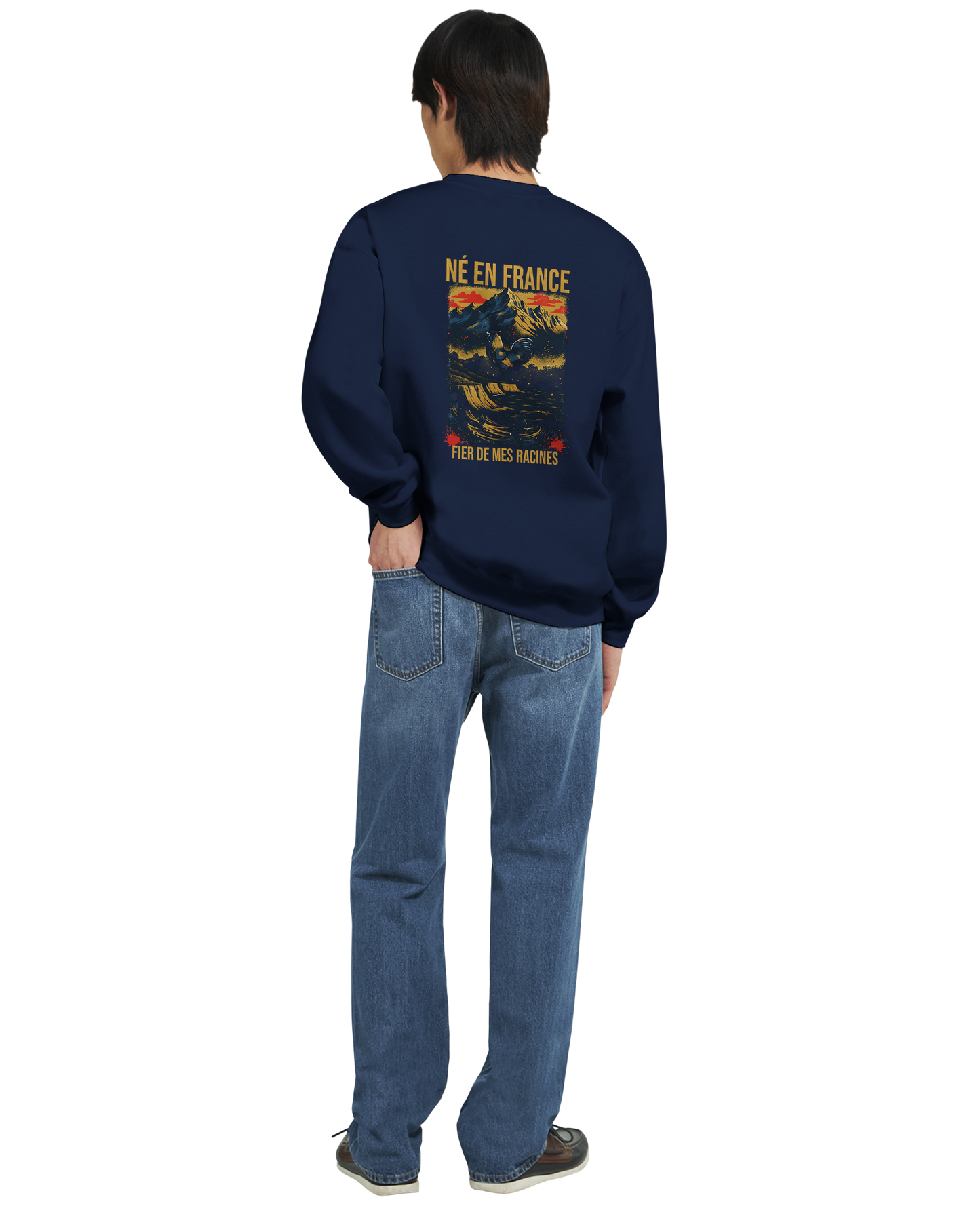 Sweat-shirt Homme « Né en France » – Confort Premium et Design Durable