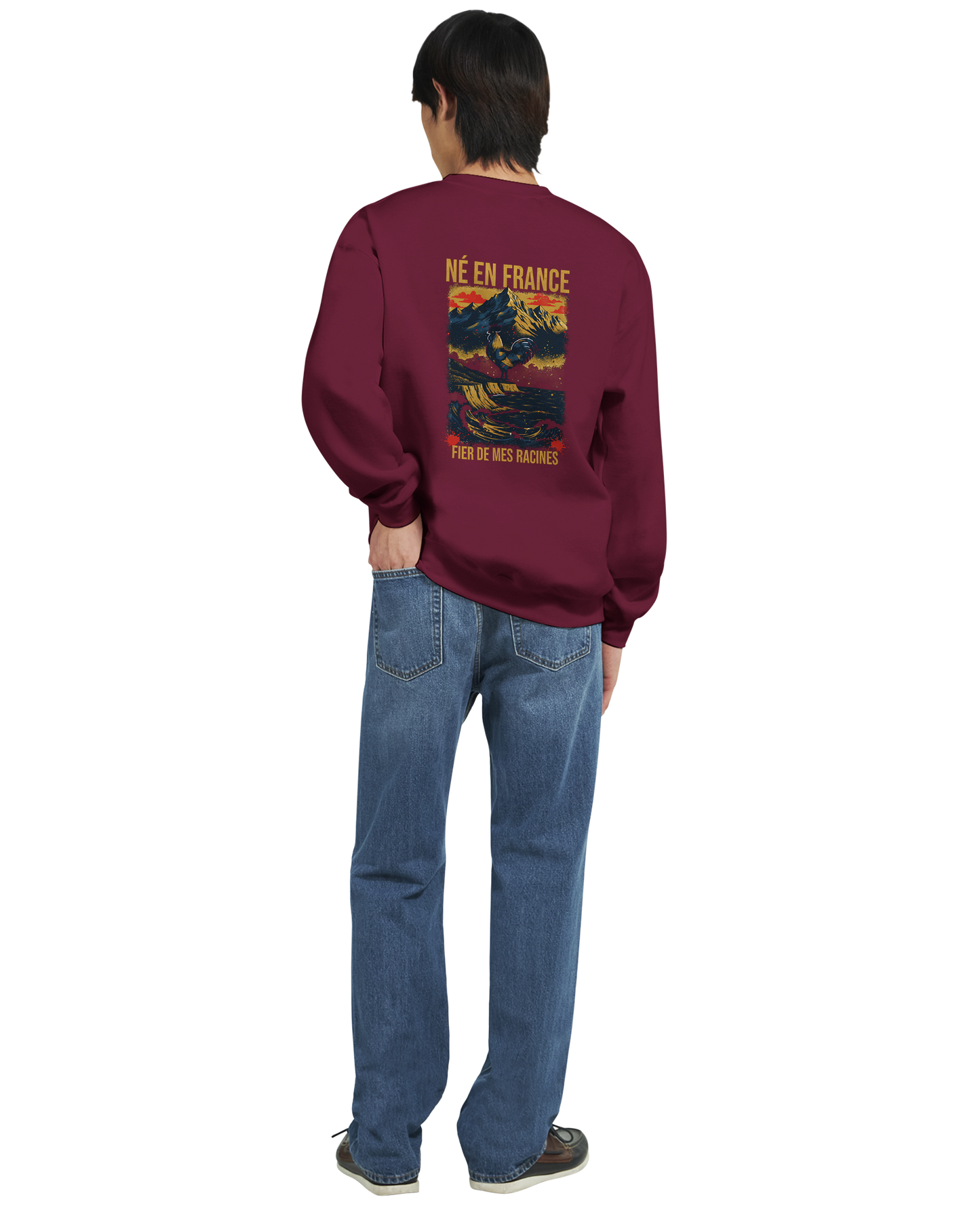Sweat-shirt Homme « Né en France » – Confort Premium et Design Durable