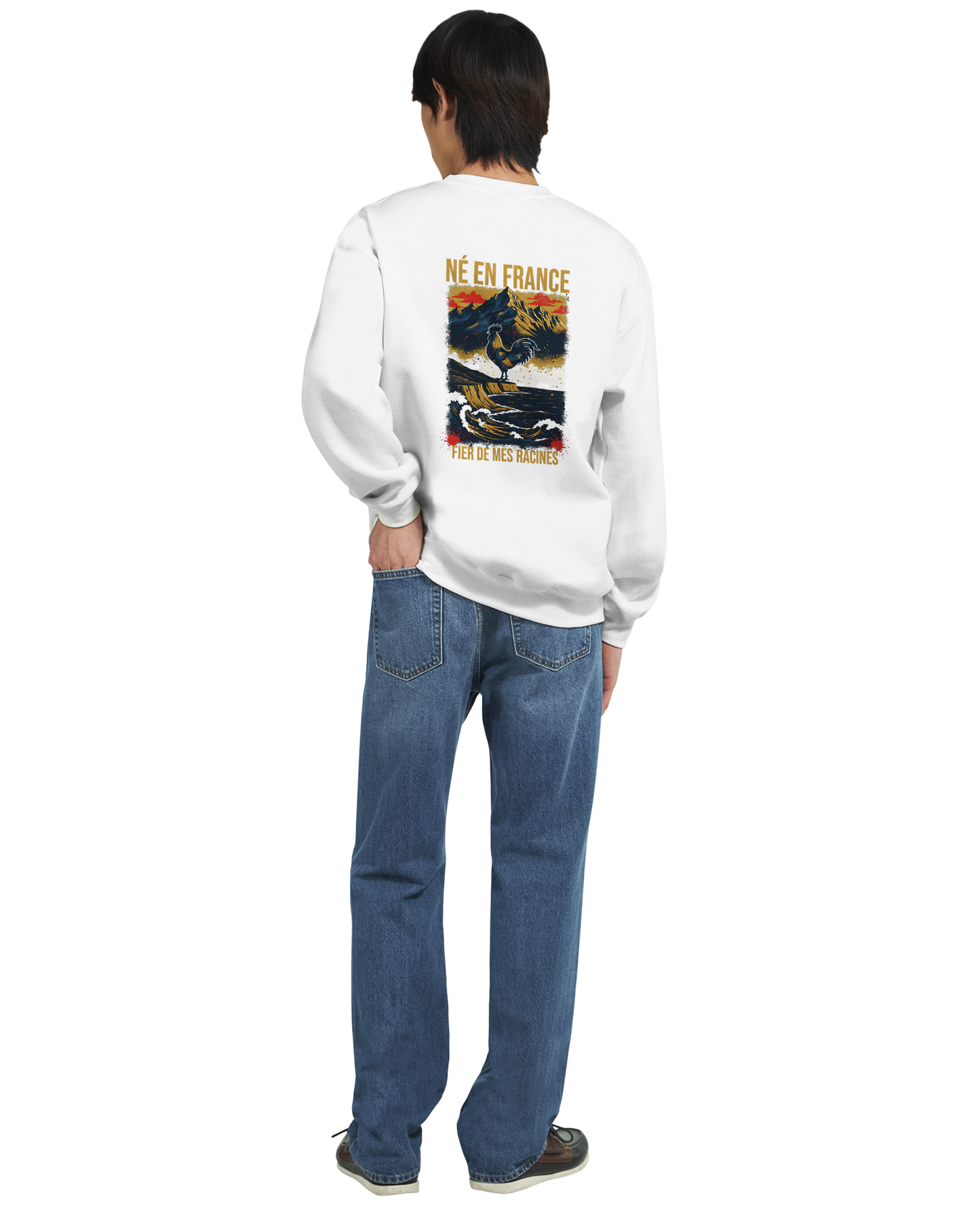 Sweat-shirt Homme « Né en France » – Confort Premium et Design Durable