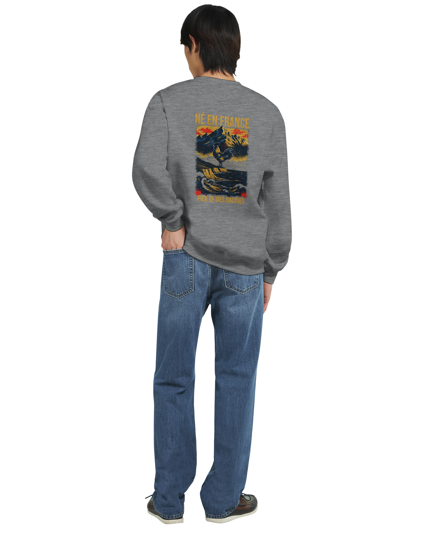Sweat-shirt Homme « Né en France » – Confort Premium et Design Durable