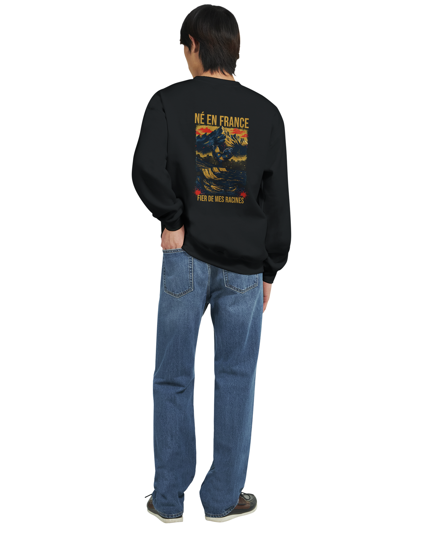 Sweat-shirt Homme « Né en France » – Confort Premium et Design Durable