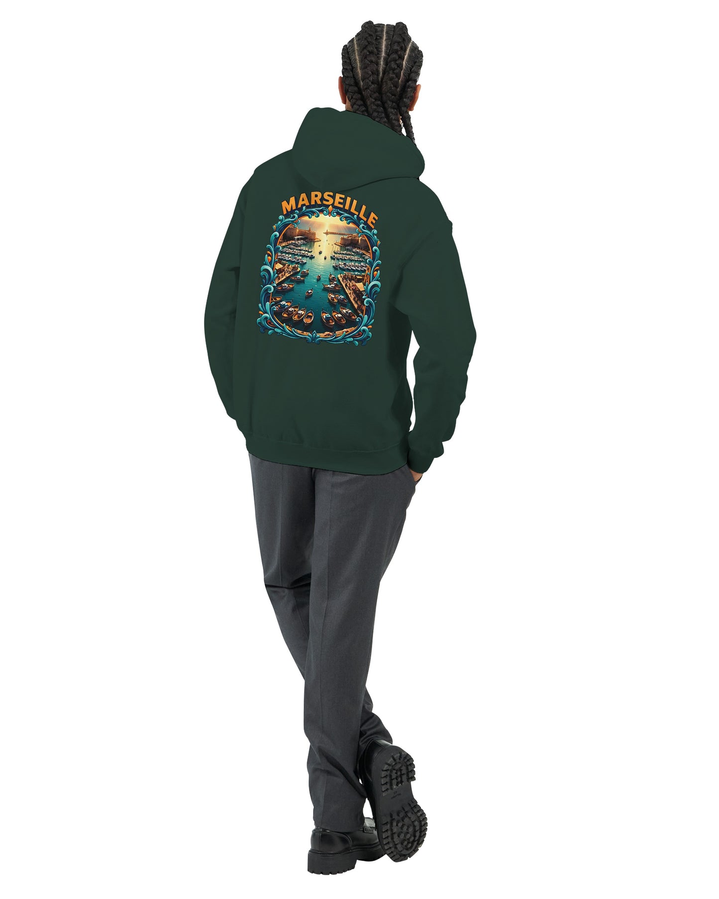 Sweat à capuche unisexe Marseille – Hoodie premium en coton mélangé