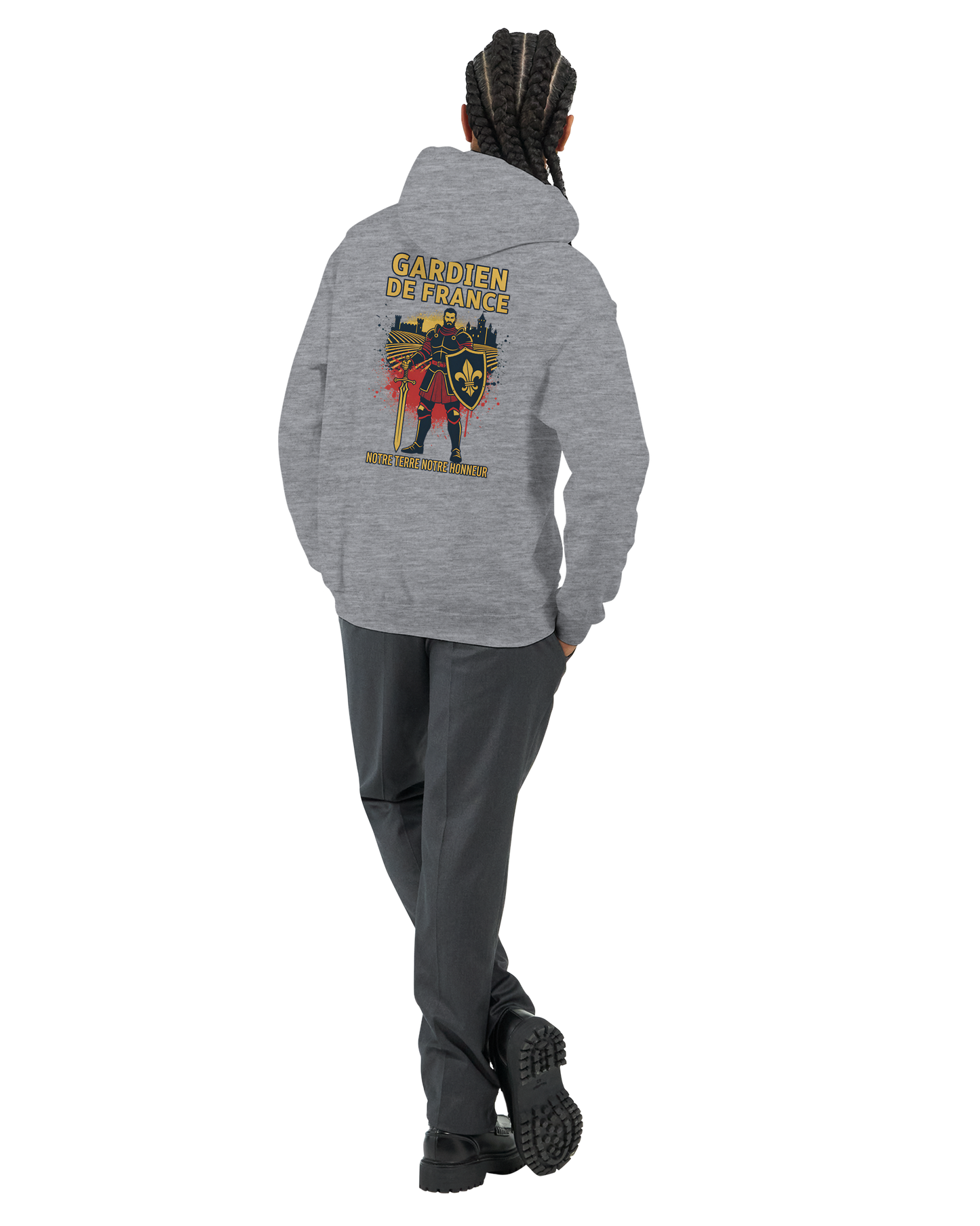 Sweat à capuche Gardien de France pour homme – Hoodie premium en coton mélangé