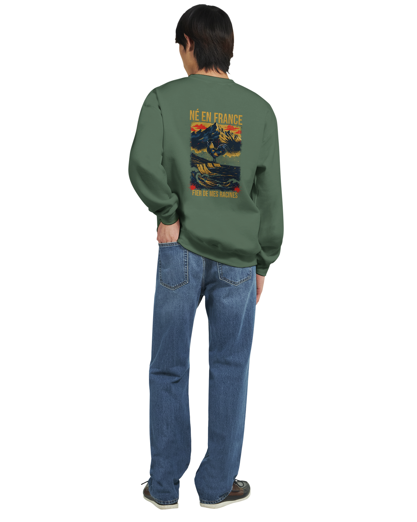 Sweat-shirt Homme « Né en France » – Confort Premium et Design Durable