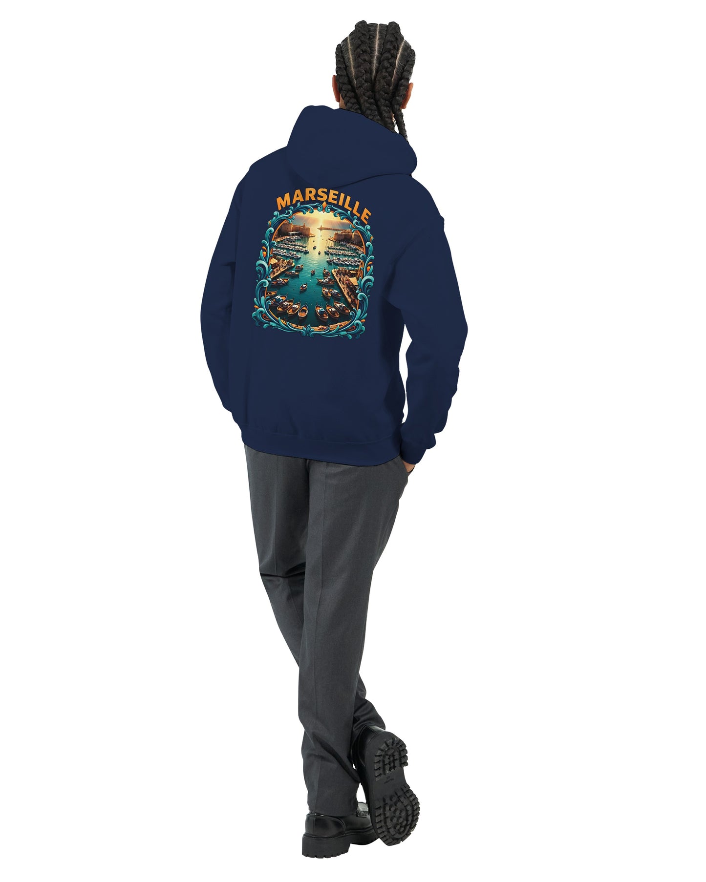 Sweat à capuche unisexe Marseille – Hoodie premium en coton mélangé