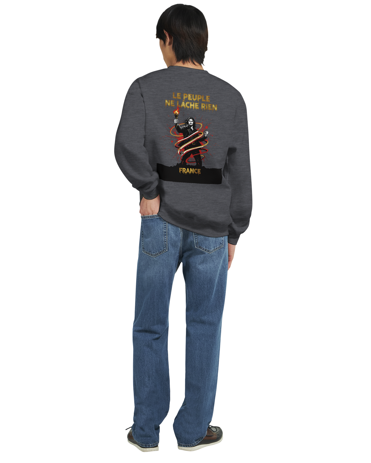 Sweat-shirt Homme 'Le Peuple Ne Lâche Rien' – Confort et Résistance