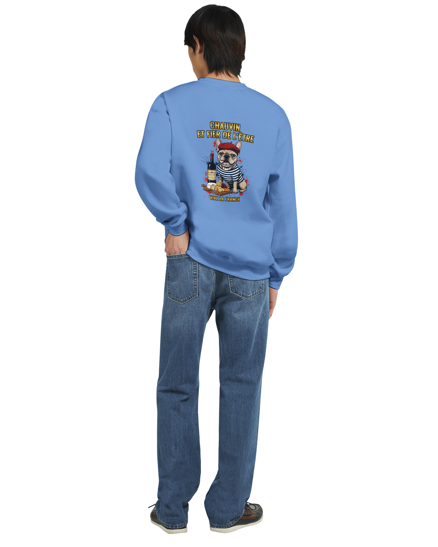 Sweat-shirt Chauvin et Fier de l'Être - Sweat à Col Rond Classique