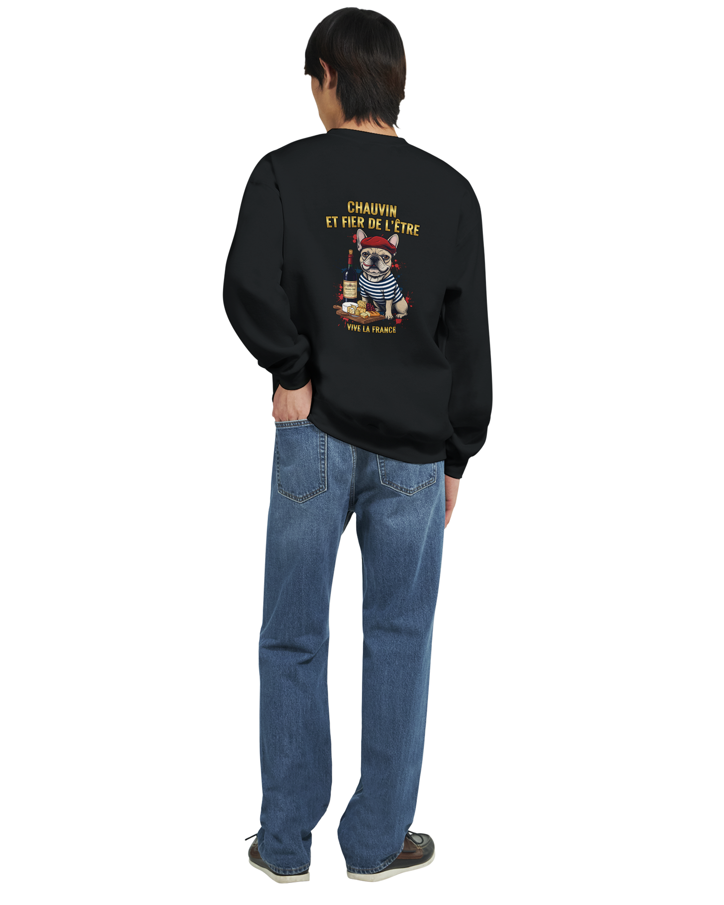 Sweat-shirt Chauvin et Fier de l'Être - Sweat à Col Rond Classique
