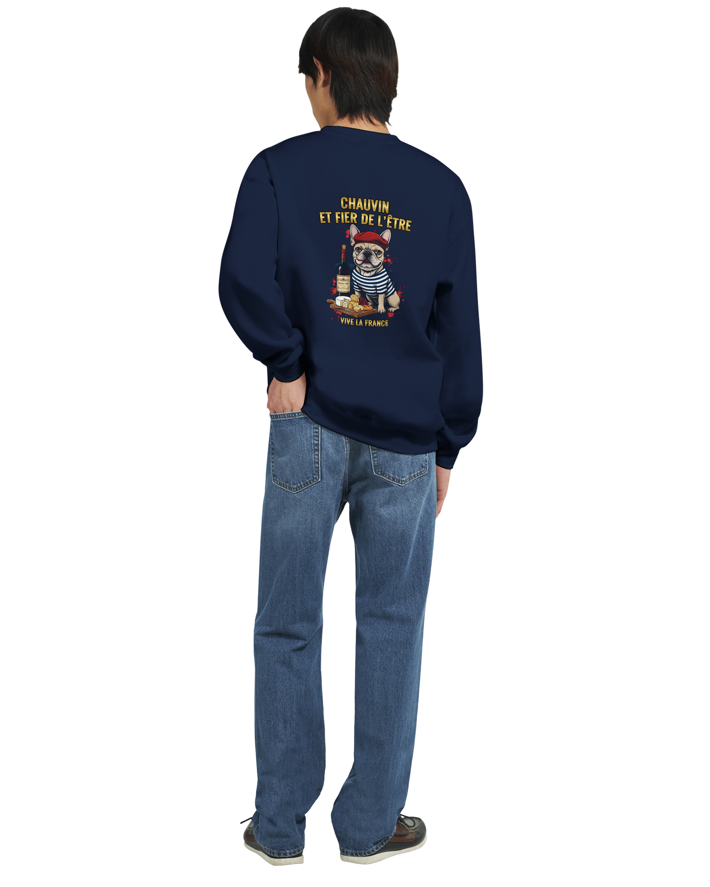 Sweat-shirt Chauvin et Fier de l'Être - Sweat à Col Rond Classique