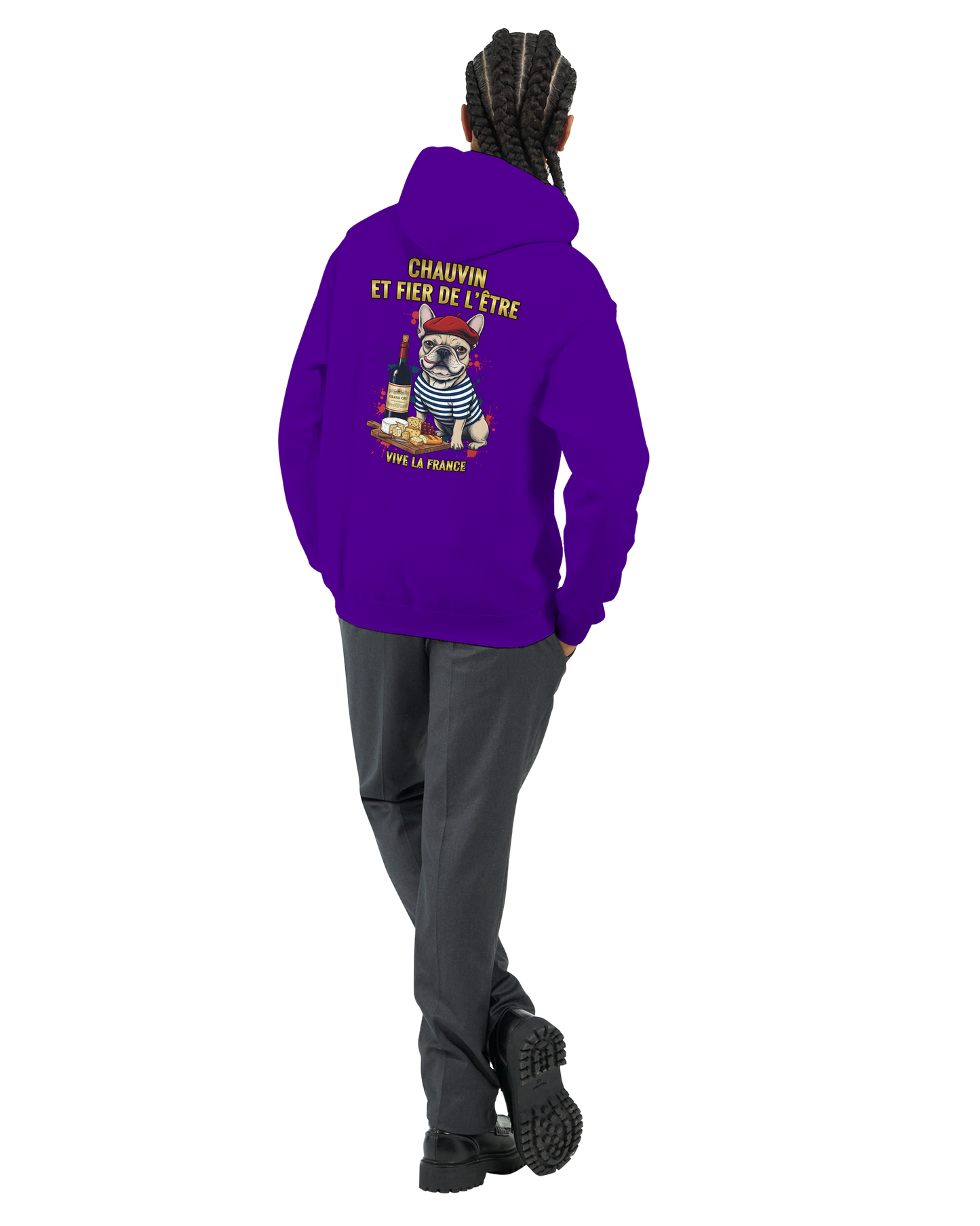 Sweat à Capuche Homme "Chauvin et Fier l'être" – Confort Premium et Design Patriotique