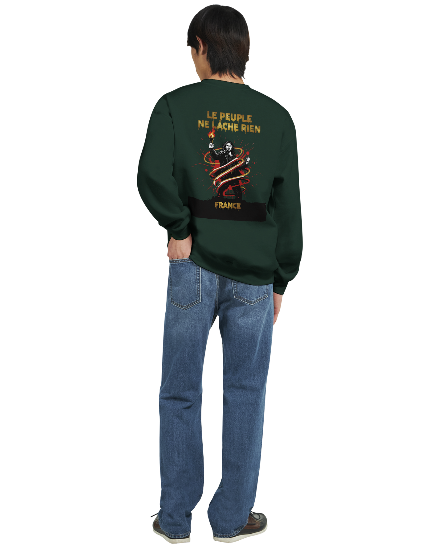 Sweat-shirt Homme 'Le Peuple Ne Lâche Rien' – Confort et Résistance