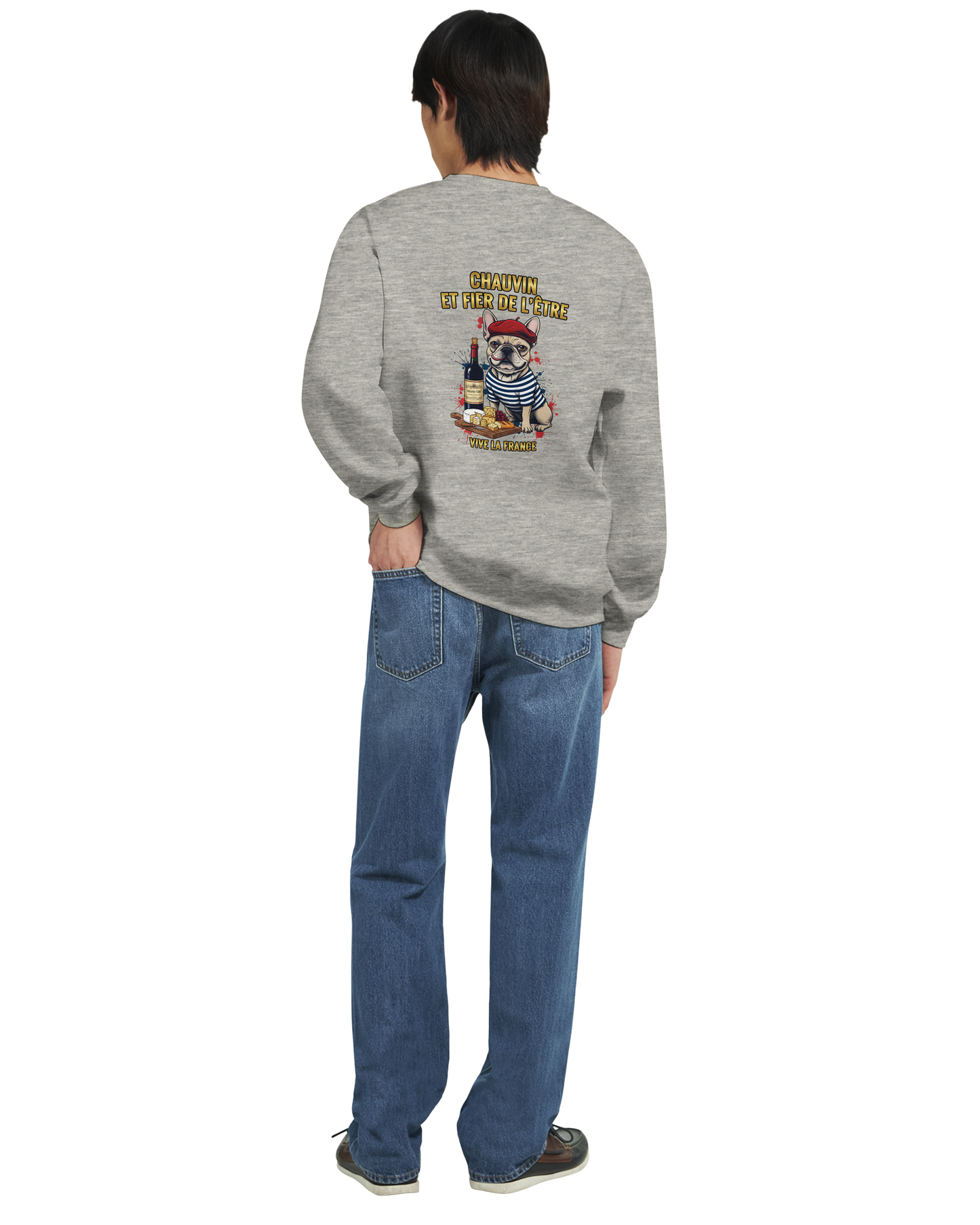 Sweat-shirt Chauvin et Fier de l'Être - Sweat à Col Rond Classique