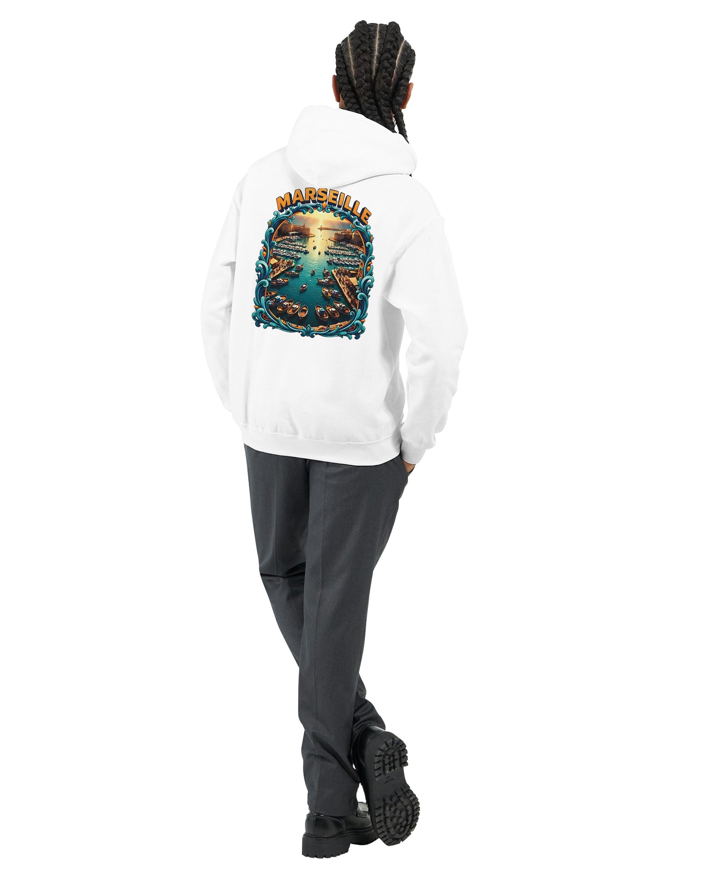 Sweat à capuche unisexe Marseille – Hoodie premium en coton mélangé