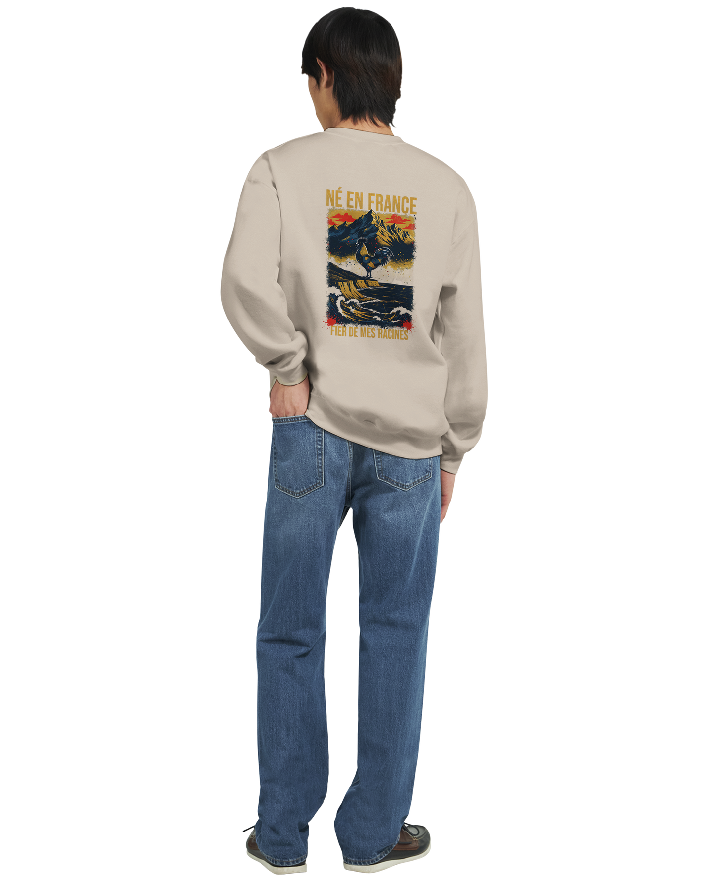 Sweat-shirt Homme « Né en France » – Confort Premium et Design Durable
