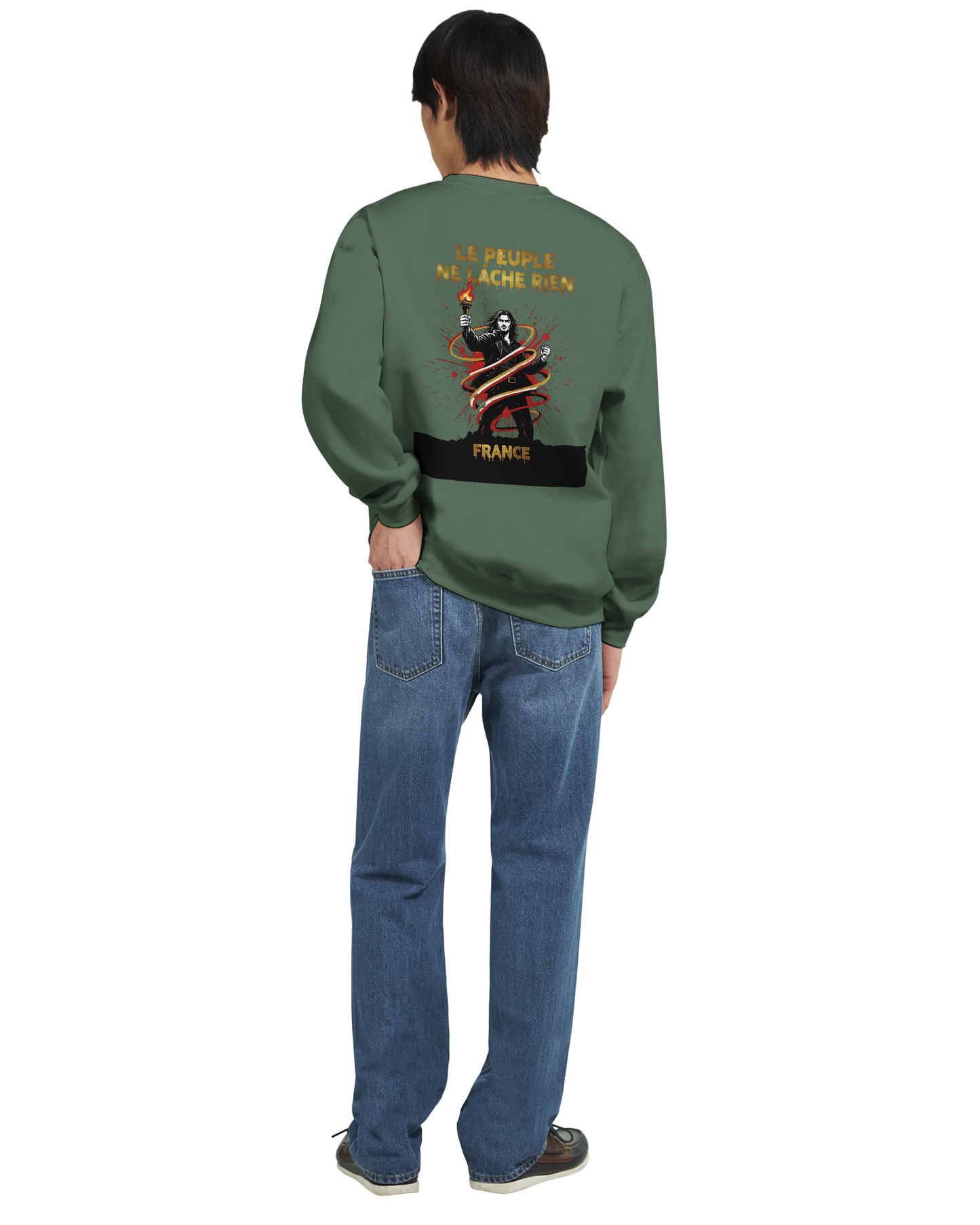 Sweat-shirt Homme 'Le Peuple Ne Lâche Rien' – Confort et Résistance