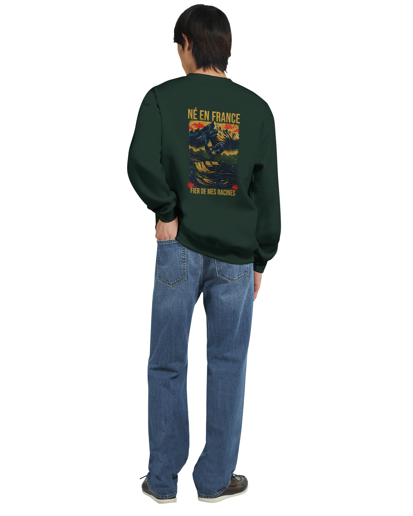 Sweat-shirt Homme « Né en France » – Confort Premium et Design Durable