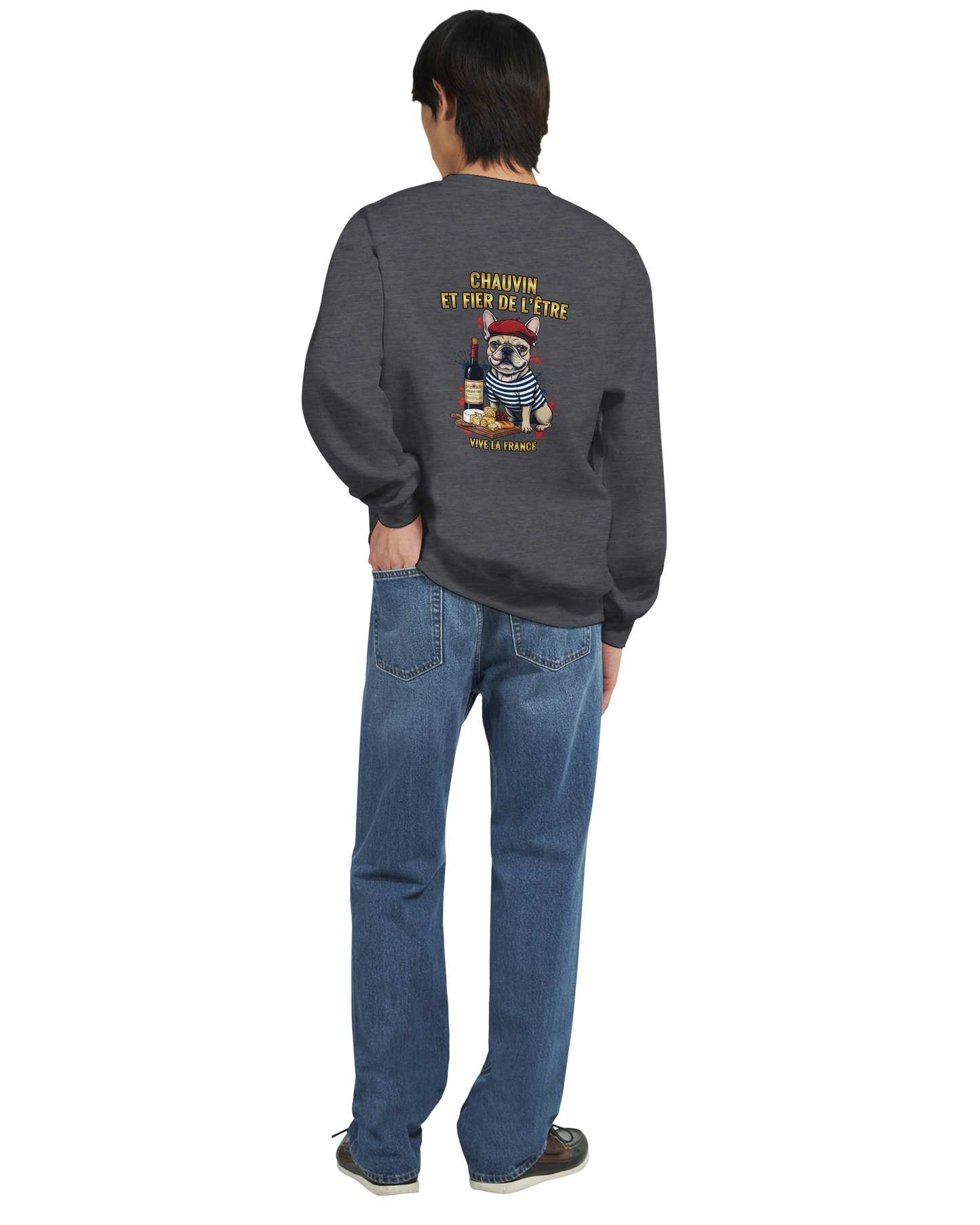 Sweat-shirt Chauvin et Fier de l'Être - Sweat à Col Rond Classique