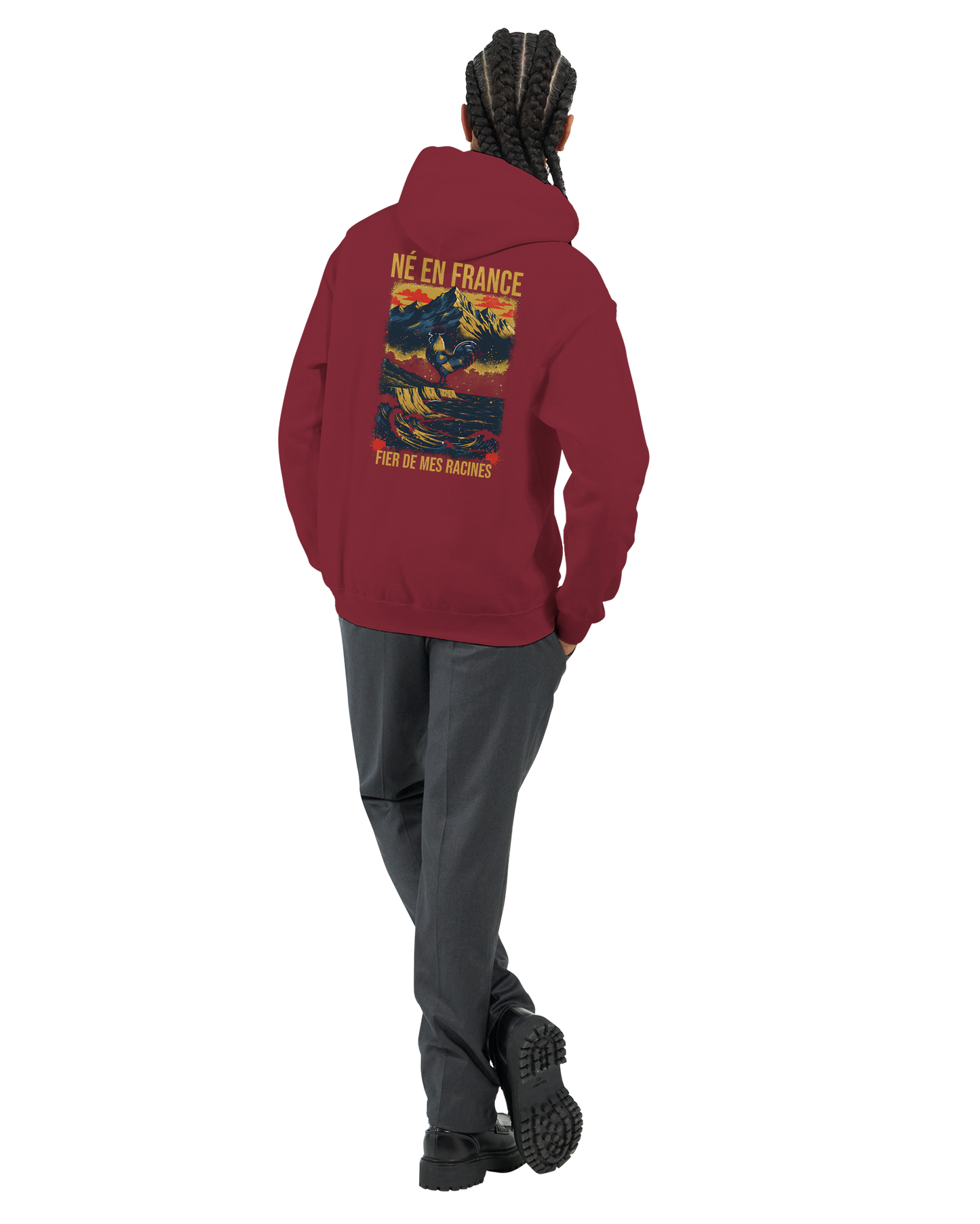 Sweat à Capuche Homme « Né en France » – Premium Confort et Style