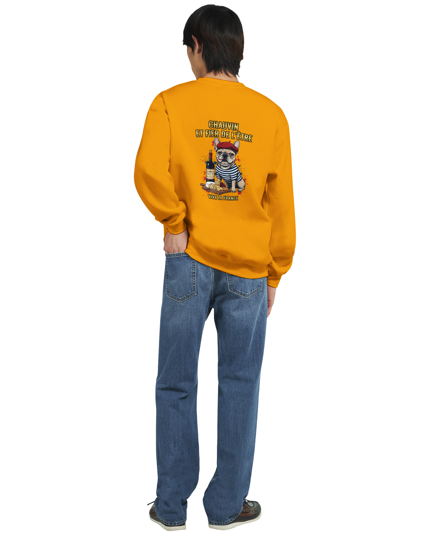 Sweat-shirt Chauvin et Fier de l'Être - Sweat à Col Rond Classique