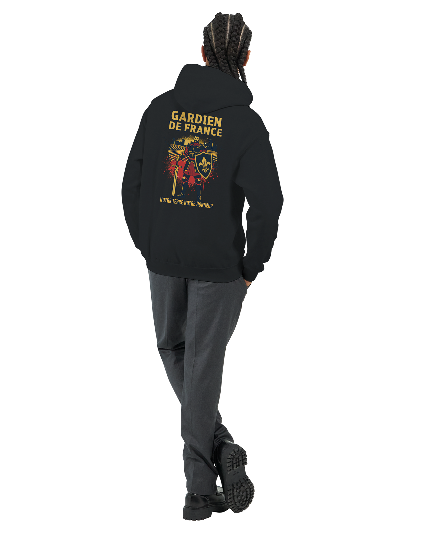Sweat à capuche Gardien de France pour homme – Hoodie premium en coton mélangé