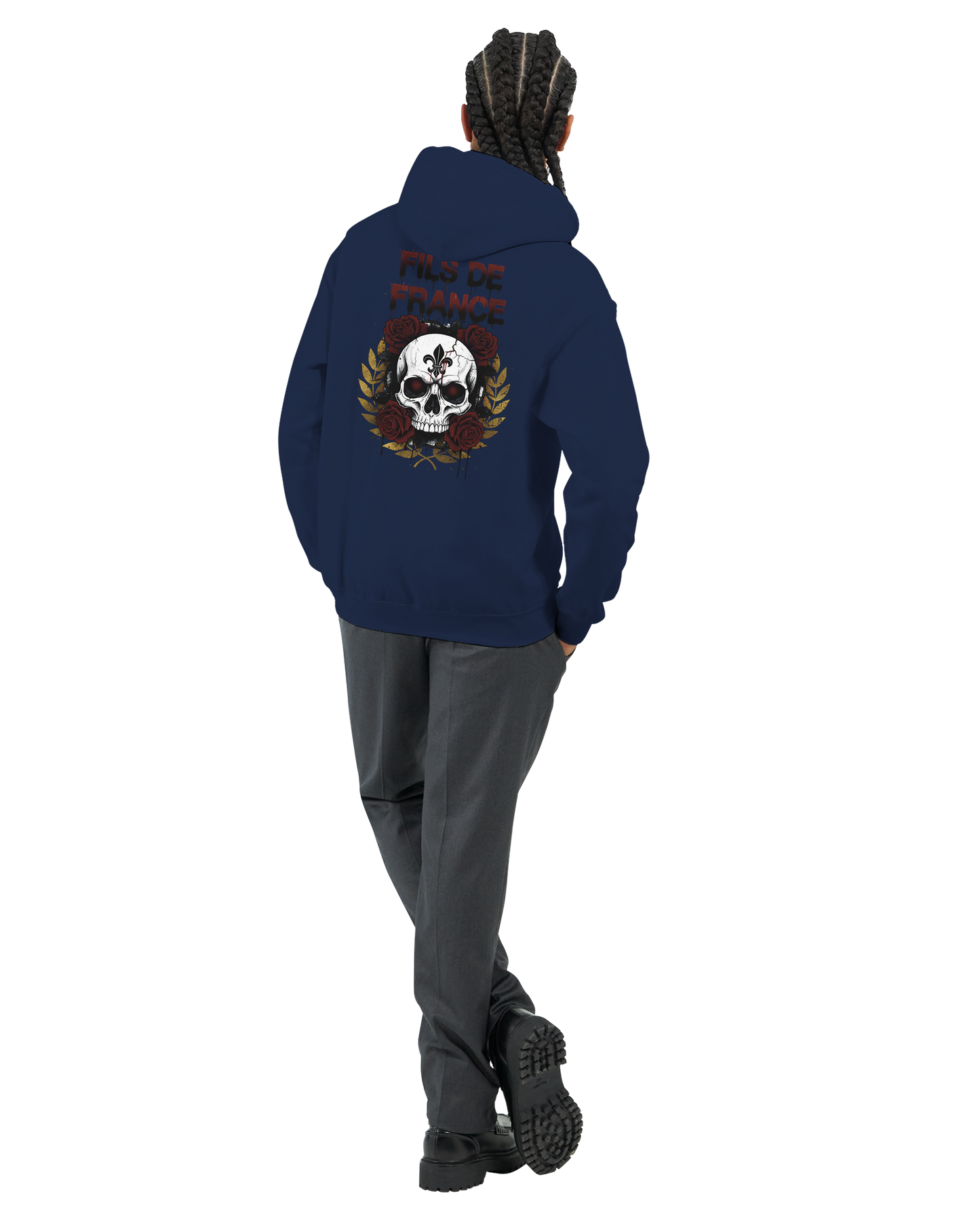 Sweat à capuche homme Fils de France – Hoodie premium en coton mélangé