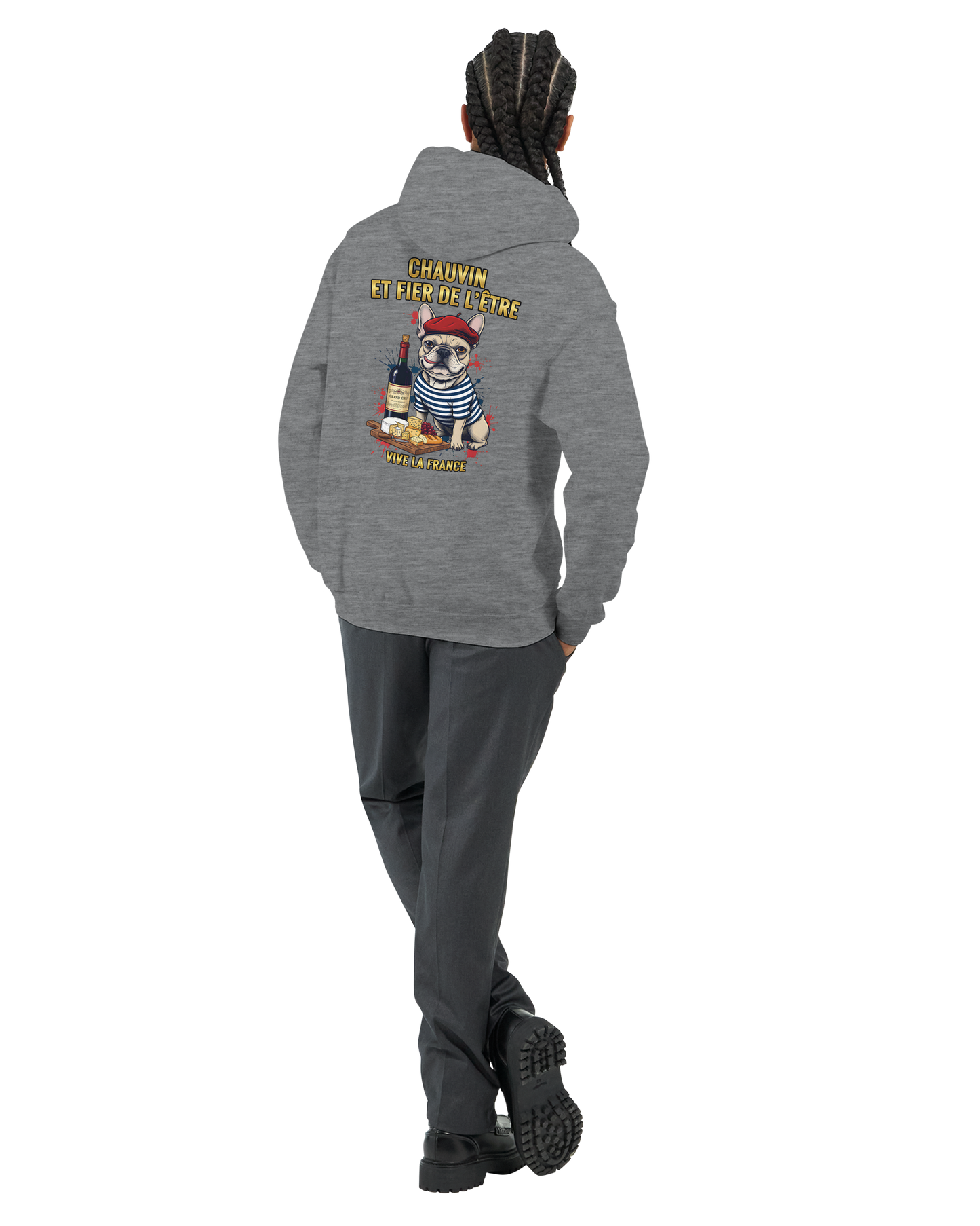 Sweat à Capuche Homme "Chauvin et Fier l'être" – Confort Premium et Design Patriotique