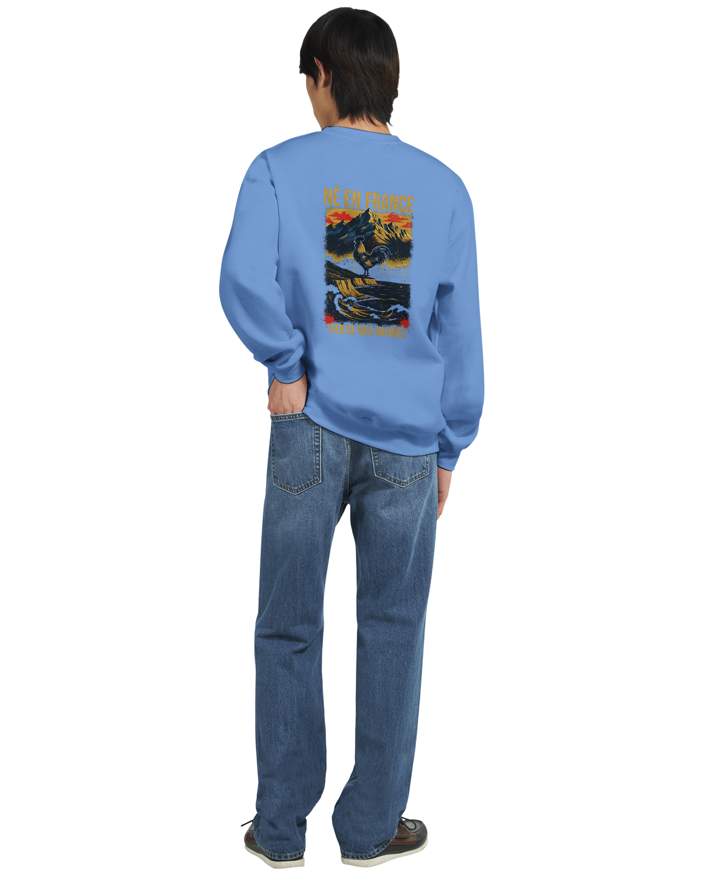 Sweat-shirt Homme « Né en France » – Confort Premium et Design Durable
