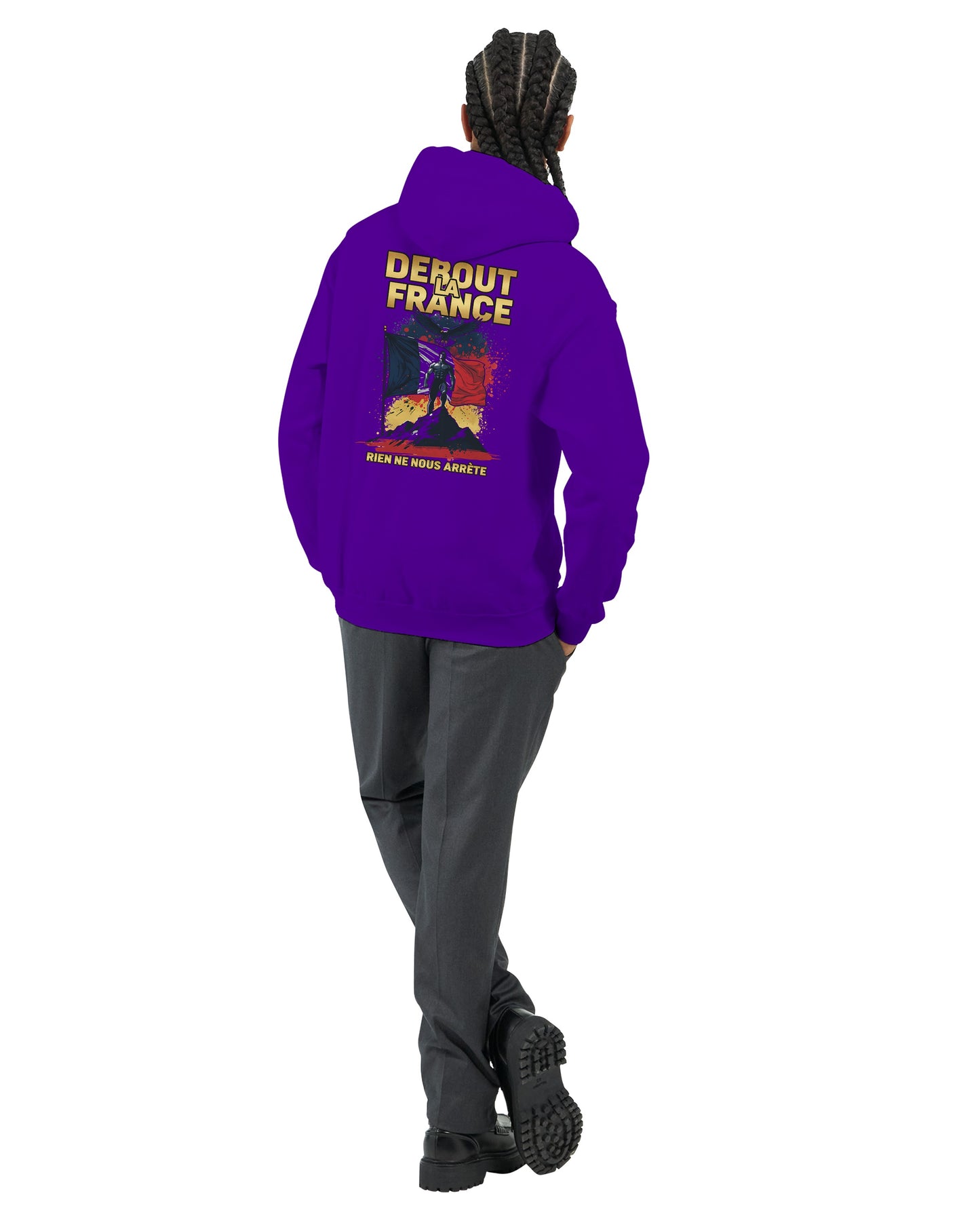 Sweat à capuche Debout la France pour homme – Hoodie premium en coton mélangé
