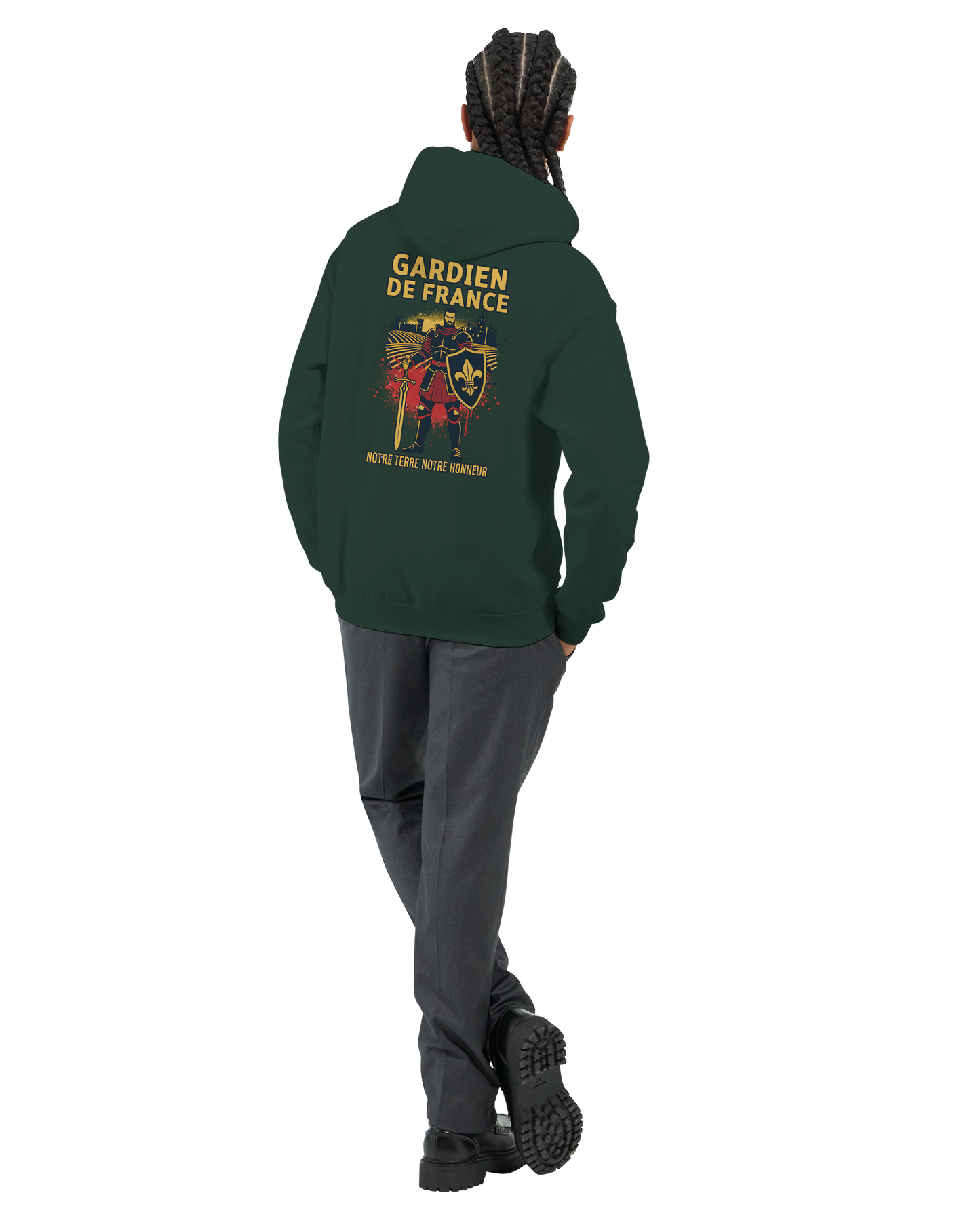 Sweat à capuche Gardien de France pour homme – Hoodie premium en coton mélangé