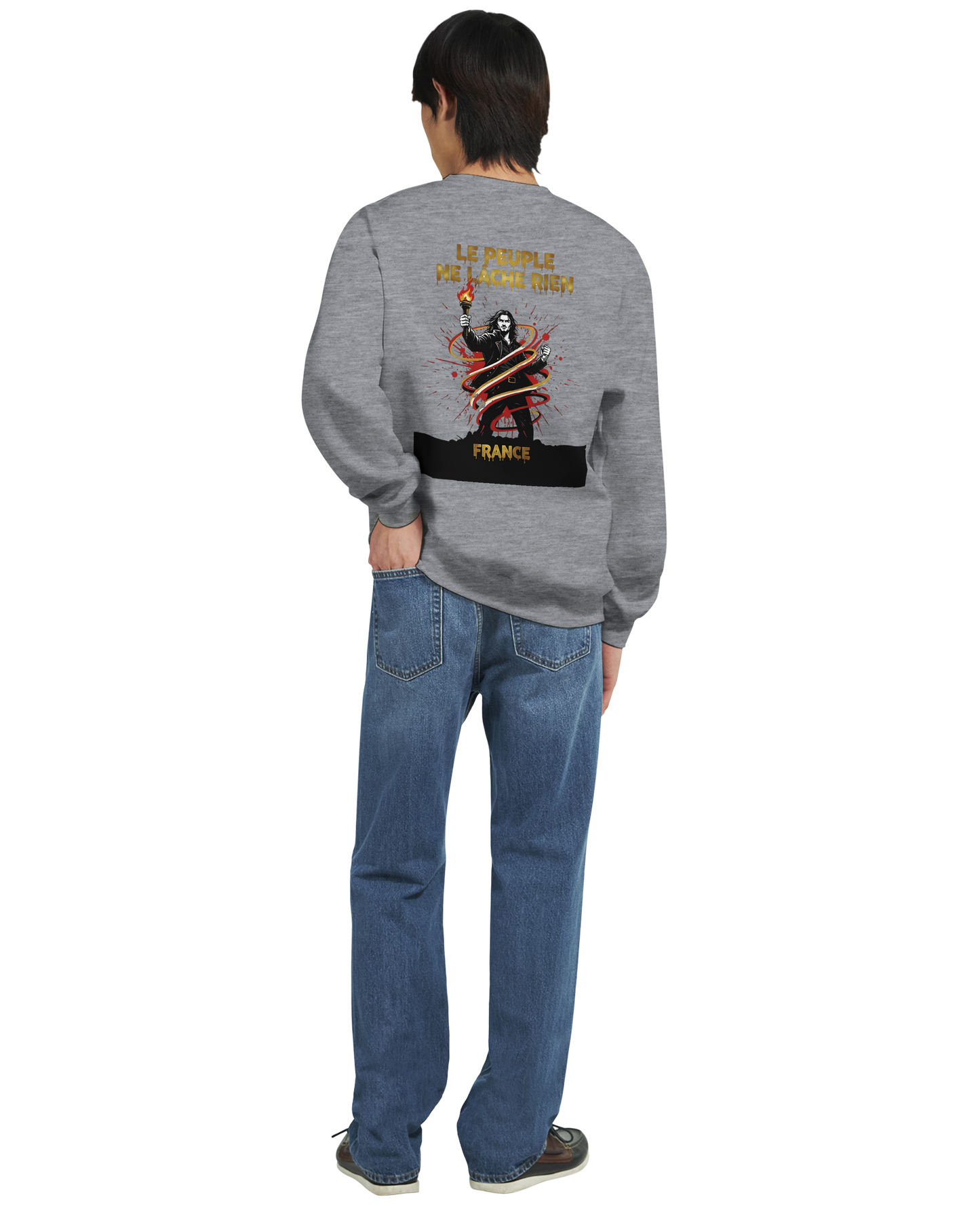 Sweat-shirt Homme 'Le Peuple Ne Lâche Rien' – Confort et Résistance
