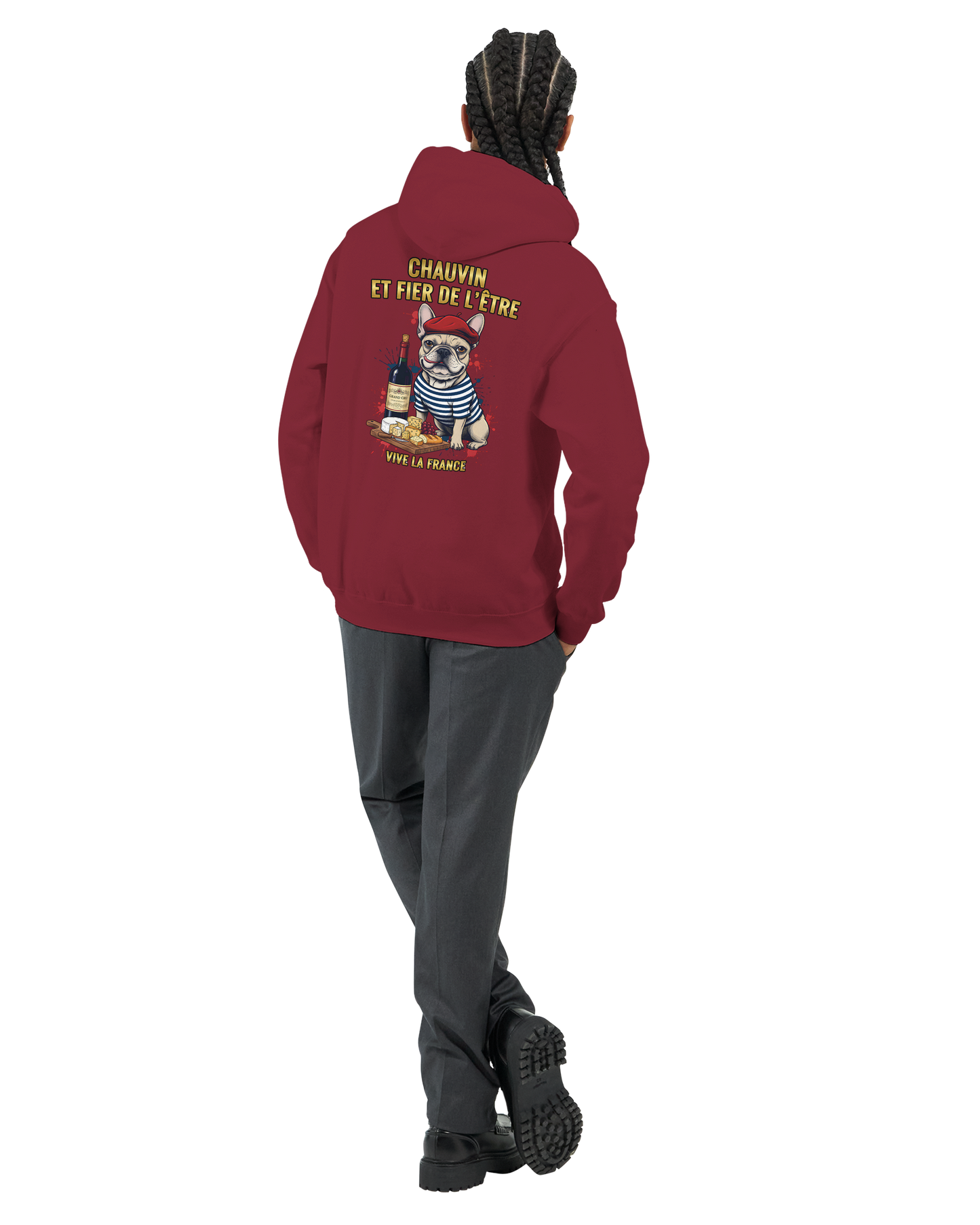 Sweat à Capuche Homme "Chauvin et Fier l'être" – Confort Premium et Design Patriotique