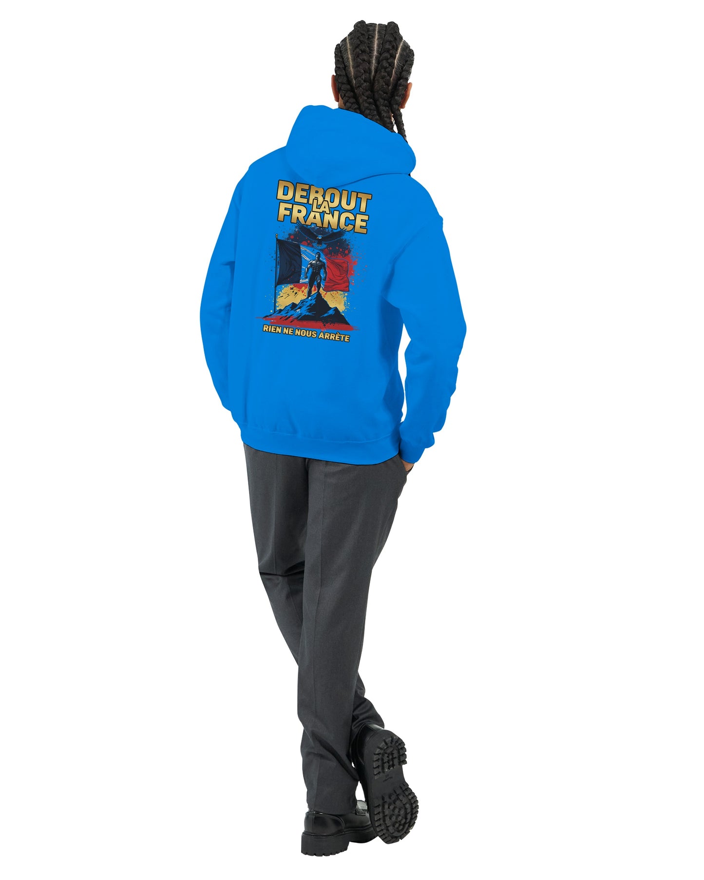 Sweat à capuche Debout la France pour homme – Hoodie premium en coton mélangé